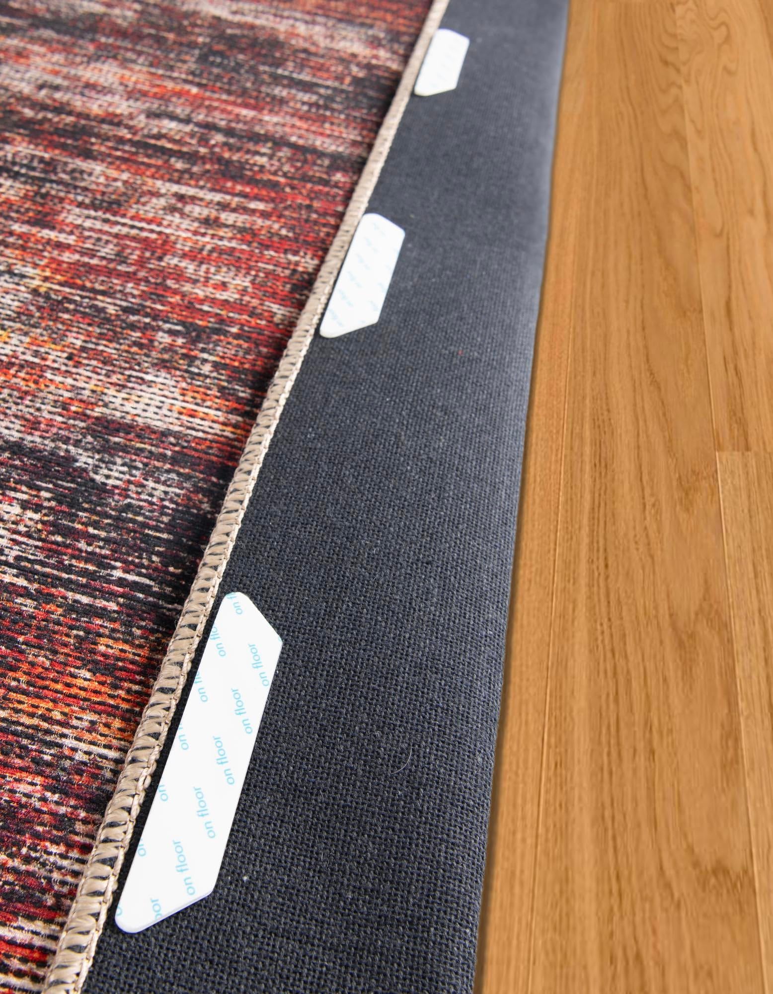 Rugs.com - 12 Pcs Rugs Tape, Non Slip Rug Pad, Reusable Washable Grippers for Rugs, Double Sided Anti Slip Rug Stoppers for Hardwood Floors to Prevent Sliding - Image 3