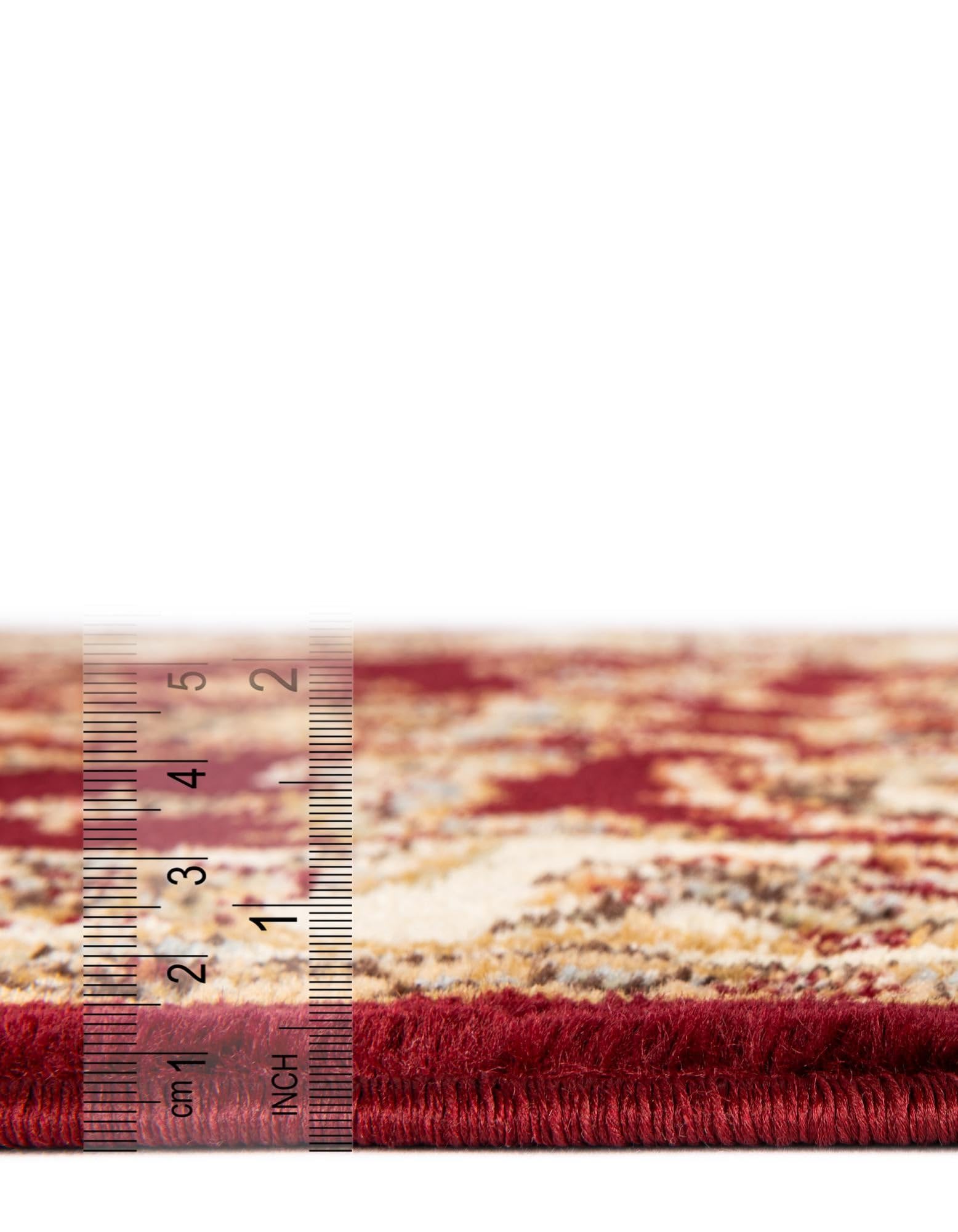 Rugs.com Aditi Collection Rug – 12 Ft Runner Red Medium-Pile Rug Perfect for Hallways, Entryways - Image 3