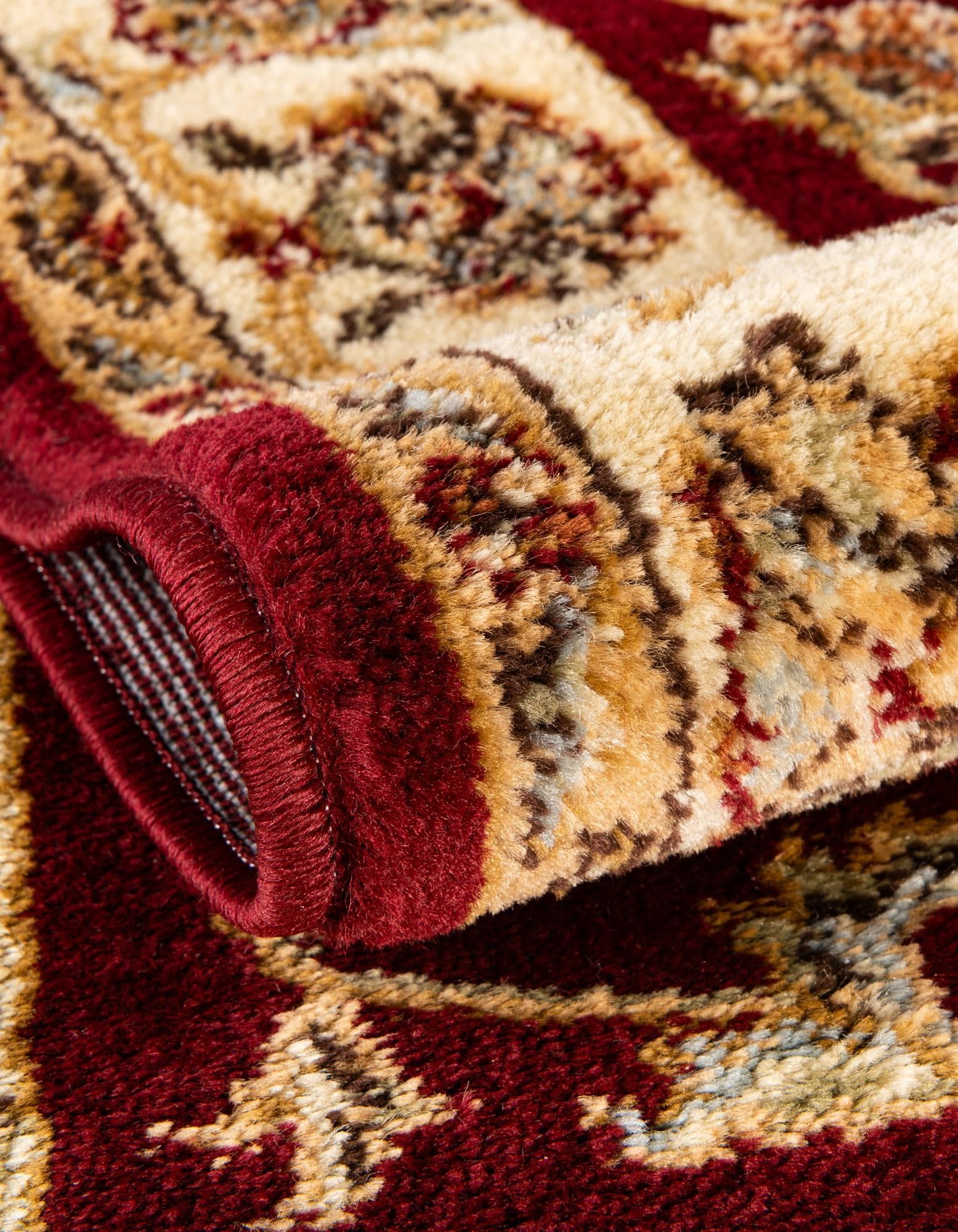 Rugs.com Aditi Collection Rug – 12 Ft Runner Red Medium-Pile Rug Perfect for Hallways, Entryways - Image 4