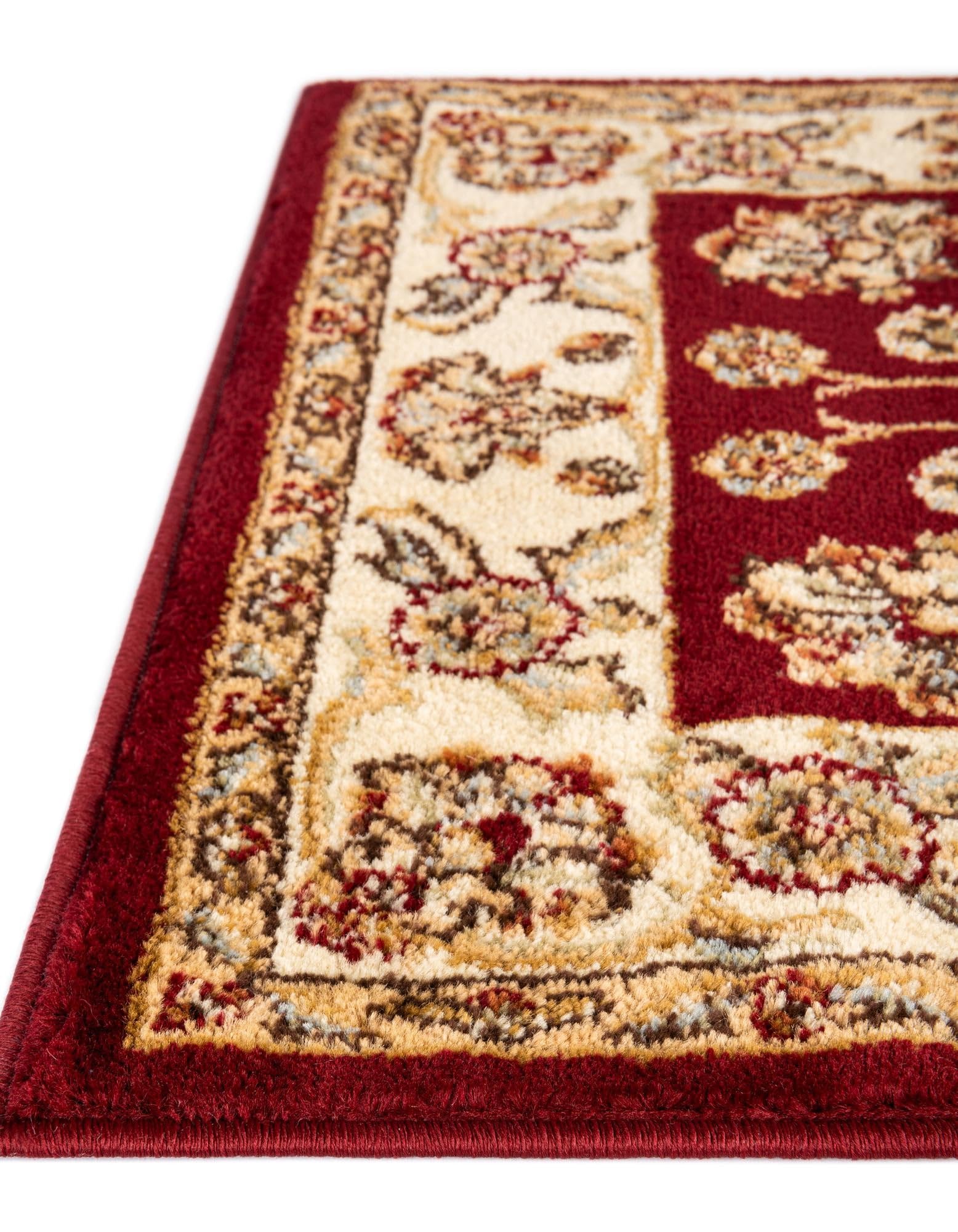Rugs.com Aditi Collection Rug – 12 Ft Runner Red Medium-Pile Rug Perfect for Hallways, Entryways - Image 5