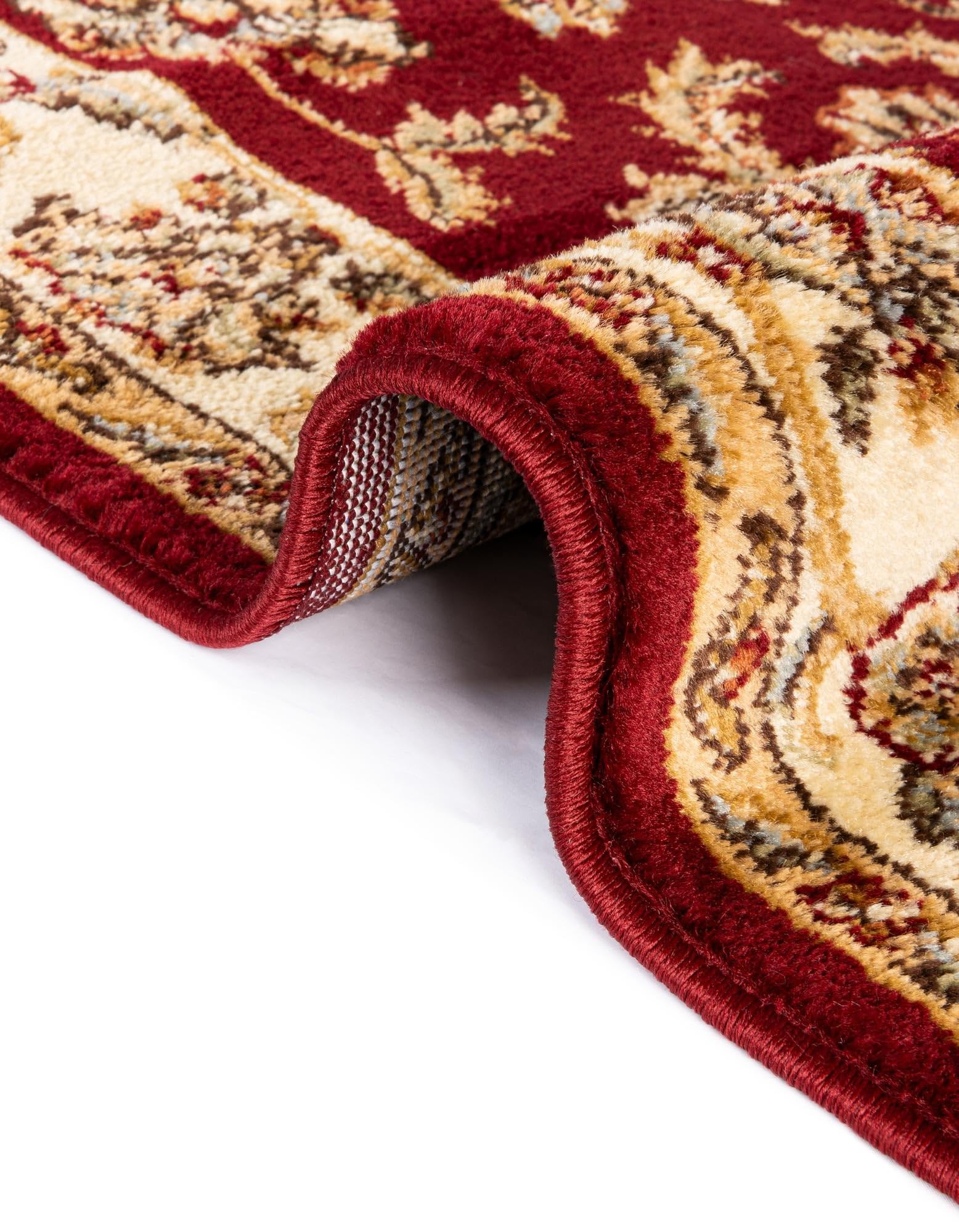 Rugs.com Aditi Collection Rug – 12 Ft Runner Red Medium-Pile Rug Perfect for Hallways, Entryways - Image 8