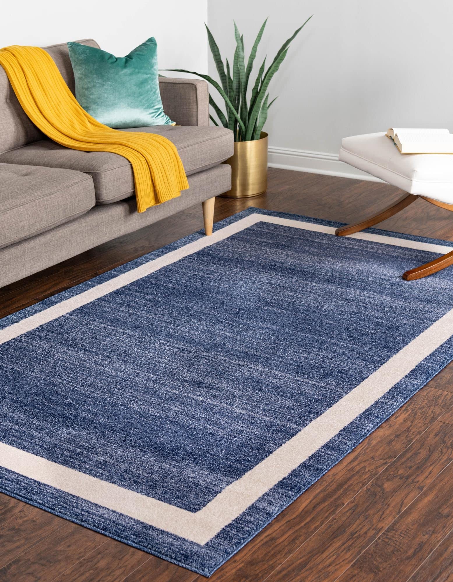 Rugs.com Angelica Collection Rug – 5' x 8' Navy Blue Medium Rug Perfect for Bedrooms, Dining Rooms, Living Rooms - Image 5