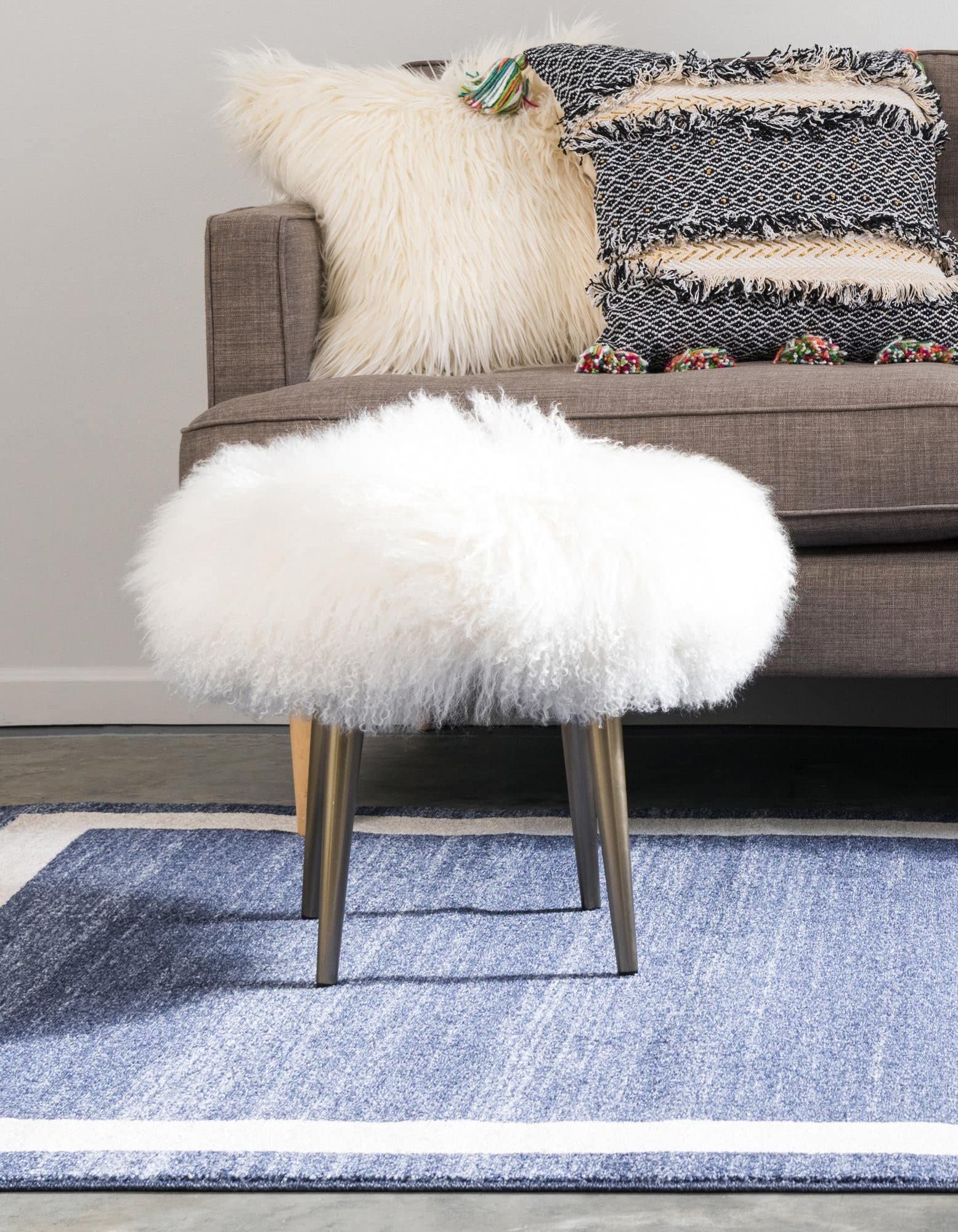 Rugs.com Angelica Collection Rug – 5' x 8' Navy Blue Medium Rug Perfect for Bedrooms, Dining Rooms, Living Rooms - Image 6