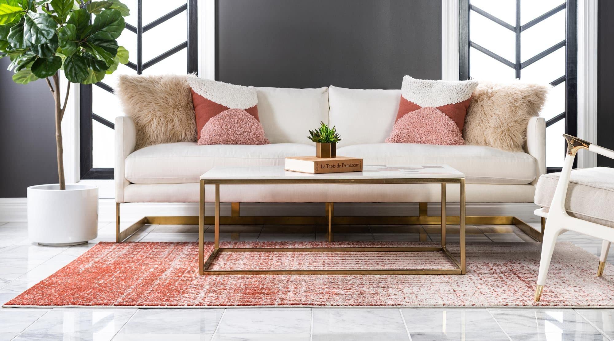 Rugs.com Angelica Collection Rug – 7' x 10' Red Medium Rug Perfect for Bedrooms, Dining Rooms, Living Rooms - Image 5