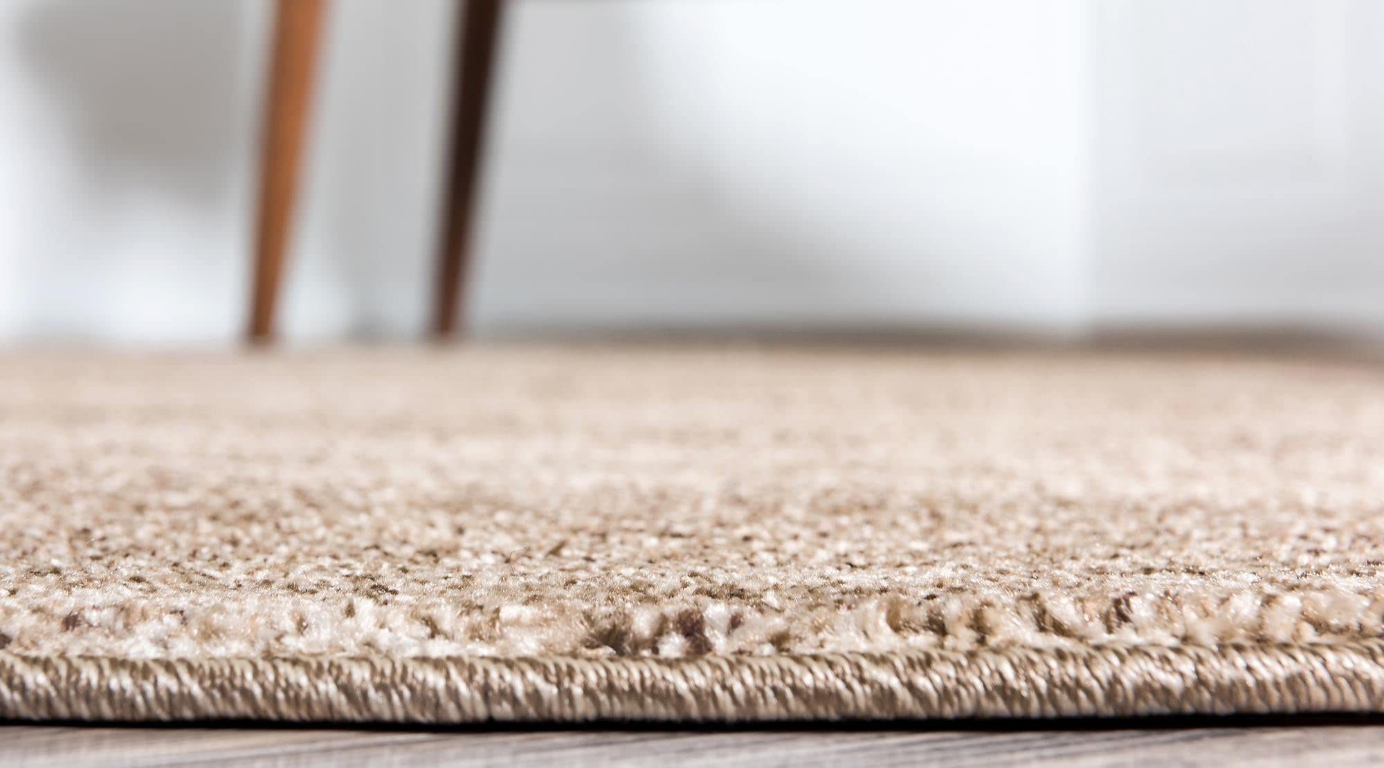 Rugs.com Angelica Collection Rug – 8 Ft Round Beige Medium Rug Perfect for Kitchens, Dining Rooms - Image 4