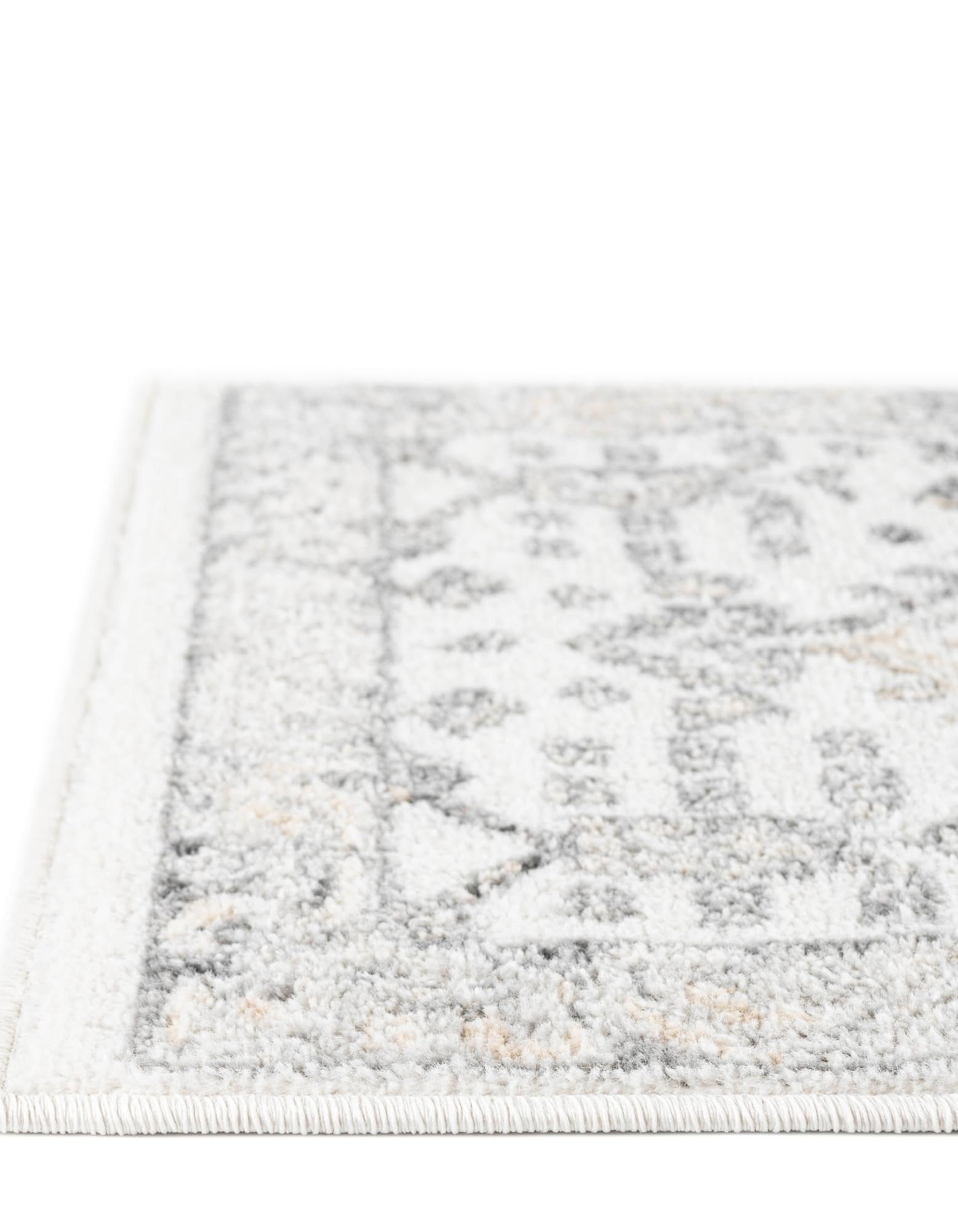 Rugs.com Aurelia Collection Rug – 10 Ft Runner Ivory Low-Pile Rug Perfect for Hallways, Entryways - Image 6