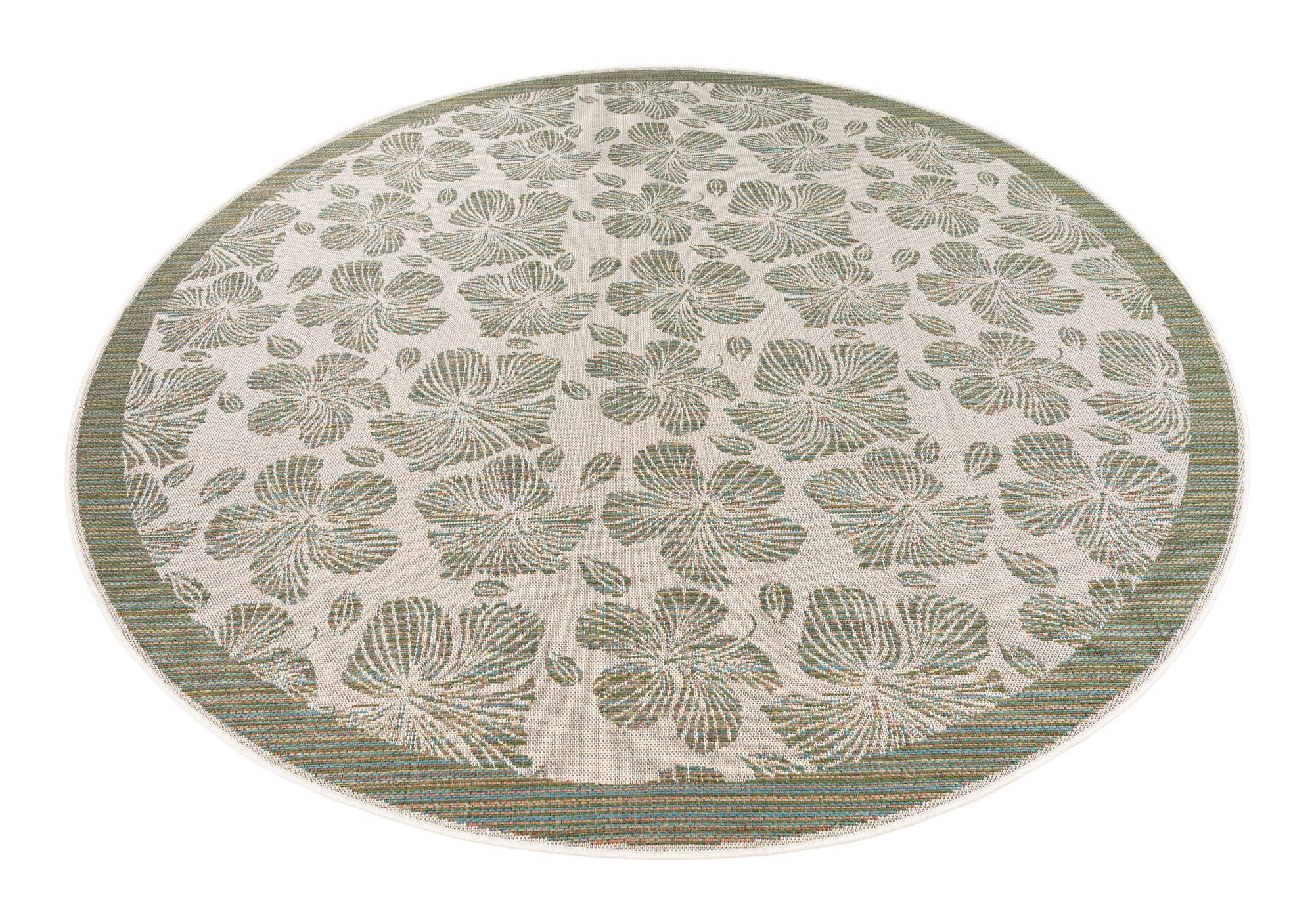 Rugs.com Baja Outdoor Collection Rug – 10 Ft Round Beige Medium-Pile Rug Perfect for Kitchens, Dining Rooms - Image 3