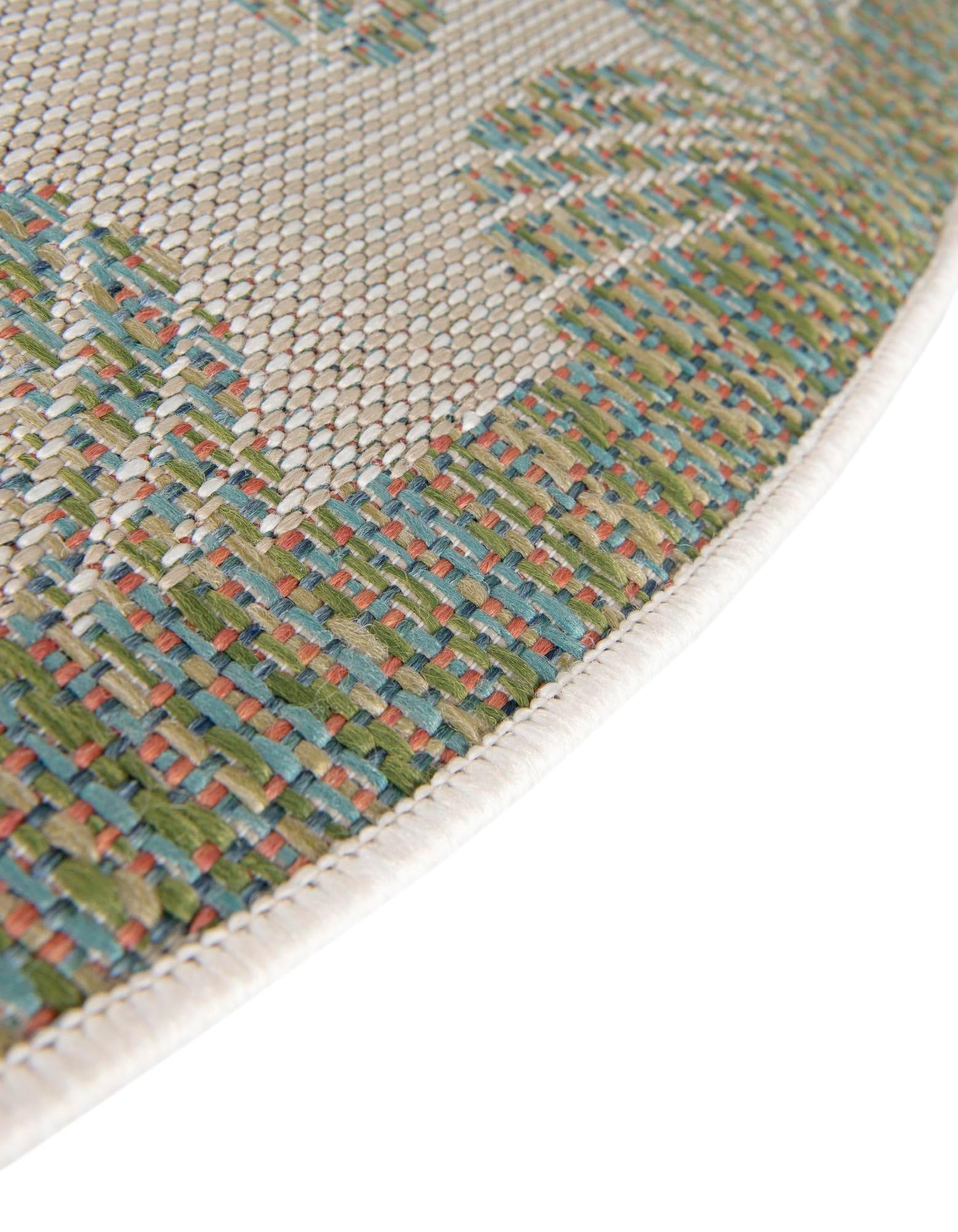 Rugs.com Baja Outdoor Collection Rug – 10 Ft Round Beige Medium-Pile Rug Perfect for Kitchens, Dining Rooms - Image 6