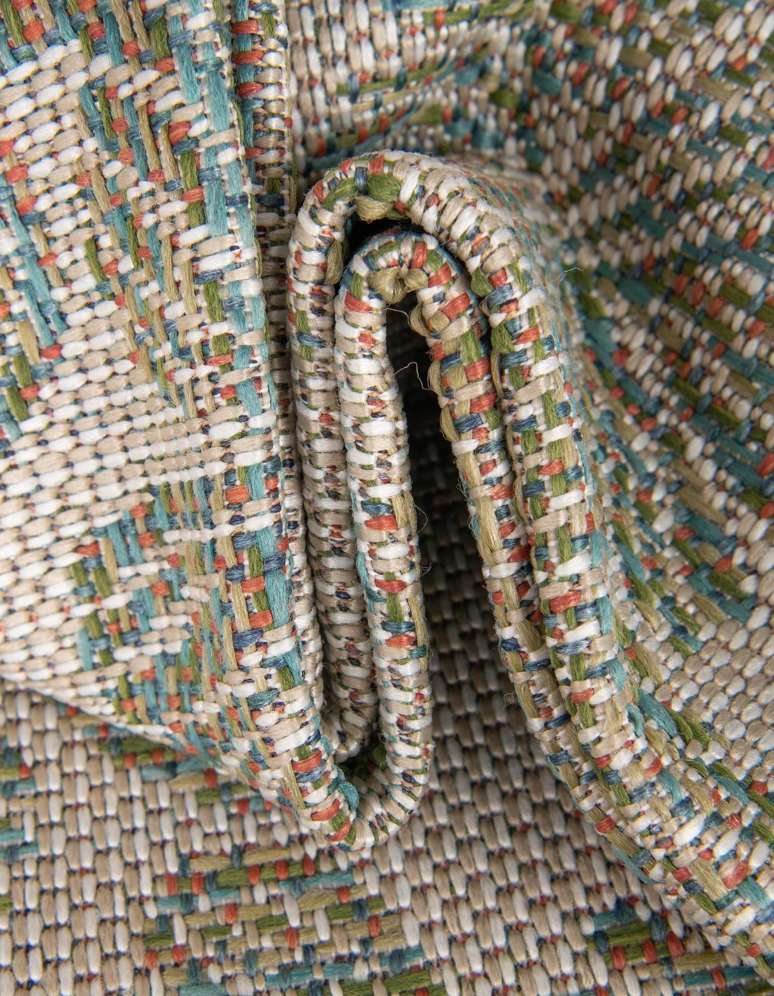 Rugs.com Baja Outdoor Collection Rug – 10 Ft Round Beige Medium-Pile Rug Perfect for Kitchens, Dining Rooms - Image 7