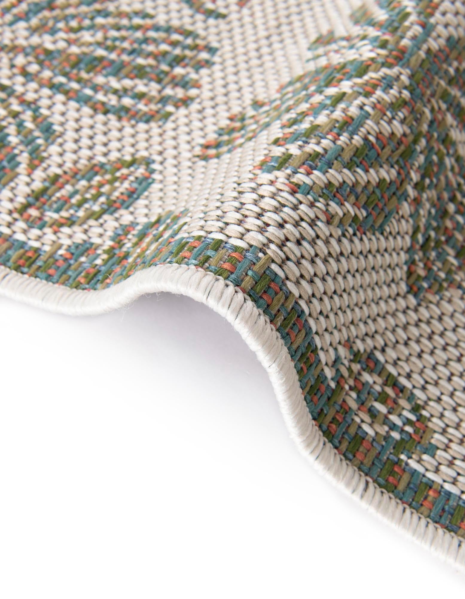 Rugs.com Baja Outdoor Collection Rug – 10 Ft Round Beige Medium-Pile Rug Perfect for Kitchens, Dining Rooms - Image 9