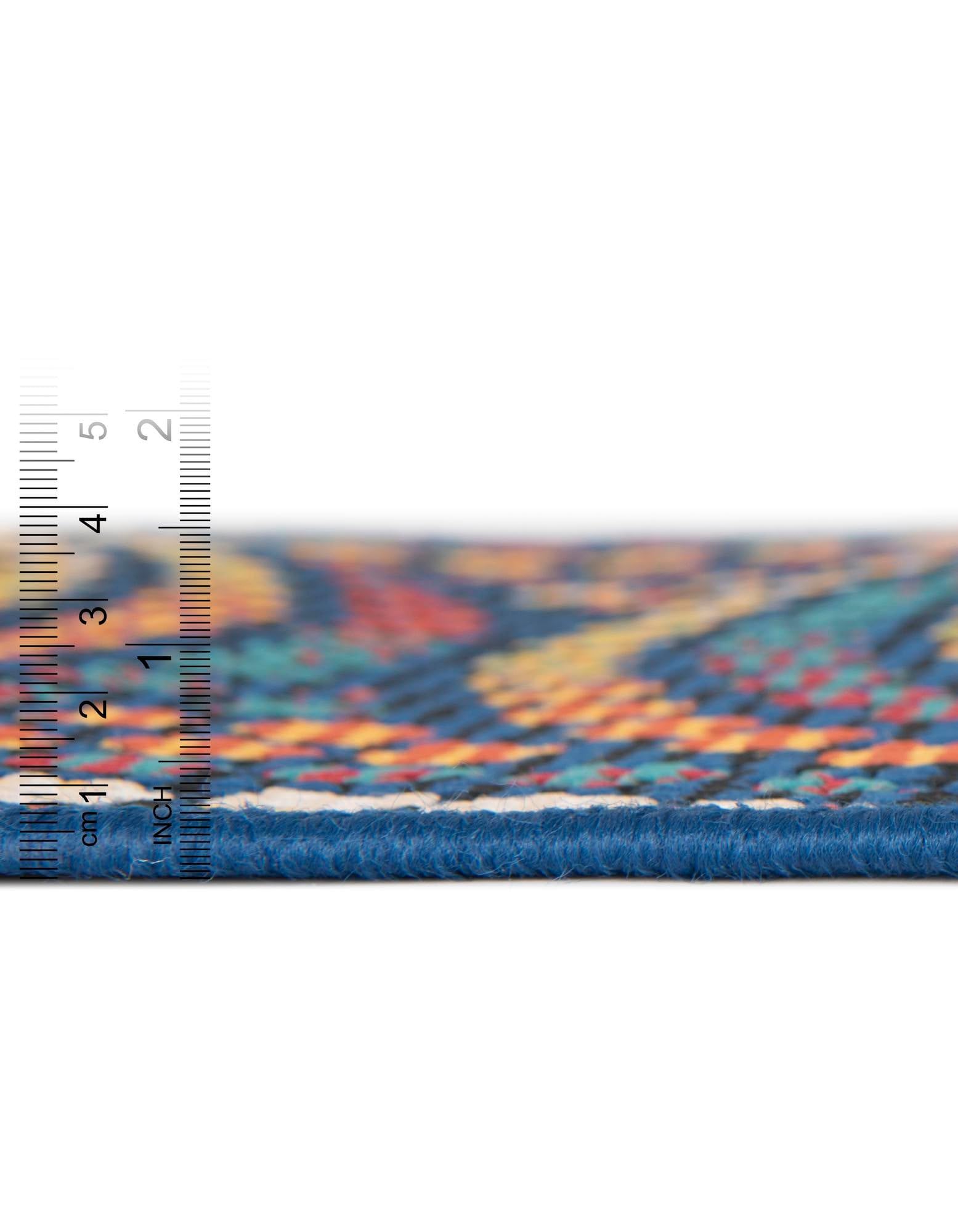 Rugs.com Baja Outdoor Collection Rug – 10 Ft Round Multi Medium-Pile Rug Perfect for Kitchens, Dining Rooms - Image 4