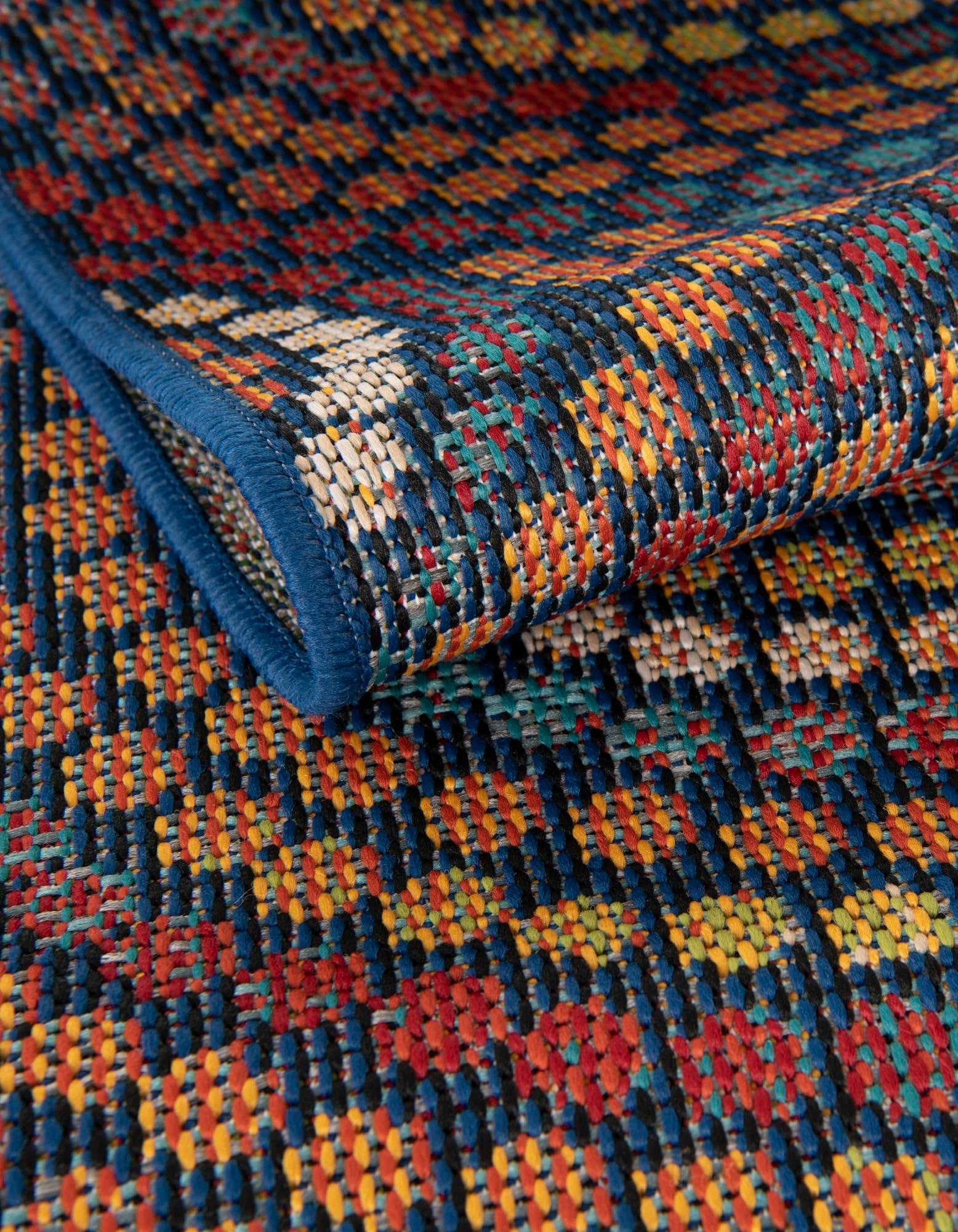 Rugs.com Baja Outdoor Collection Rug – 10 Ft Round Multi Medium-Pile Rug Perfect for Kitchens, Dining Rooms - Image 5