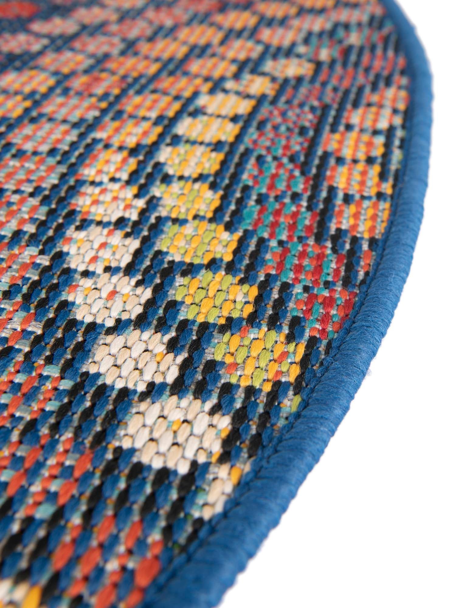 Rugs.com Baja Outdoor Collection Rug – 10 Ft Round Multi Medium-Pile Rug Perfect for Kitchens, Dining Rooms - Image 6