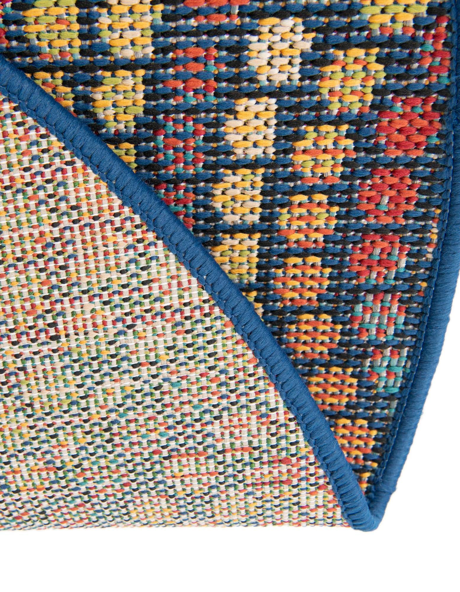 Rugs.com Baja Outdoor Collection Rug – 10 Ft Round Multi Medium-Pile Rug Perfect for Kitchens, Dining Rooms - Image 8