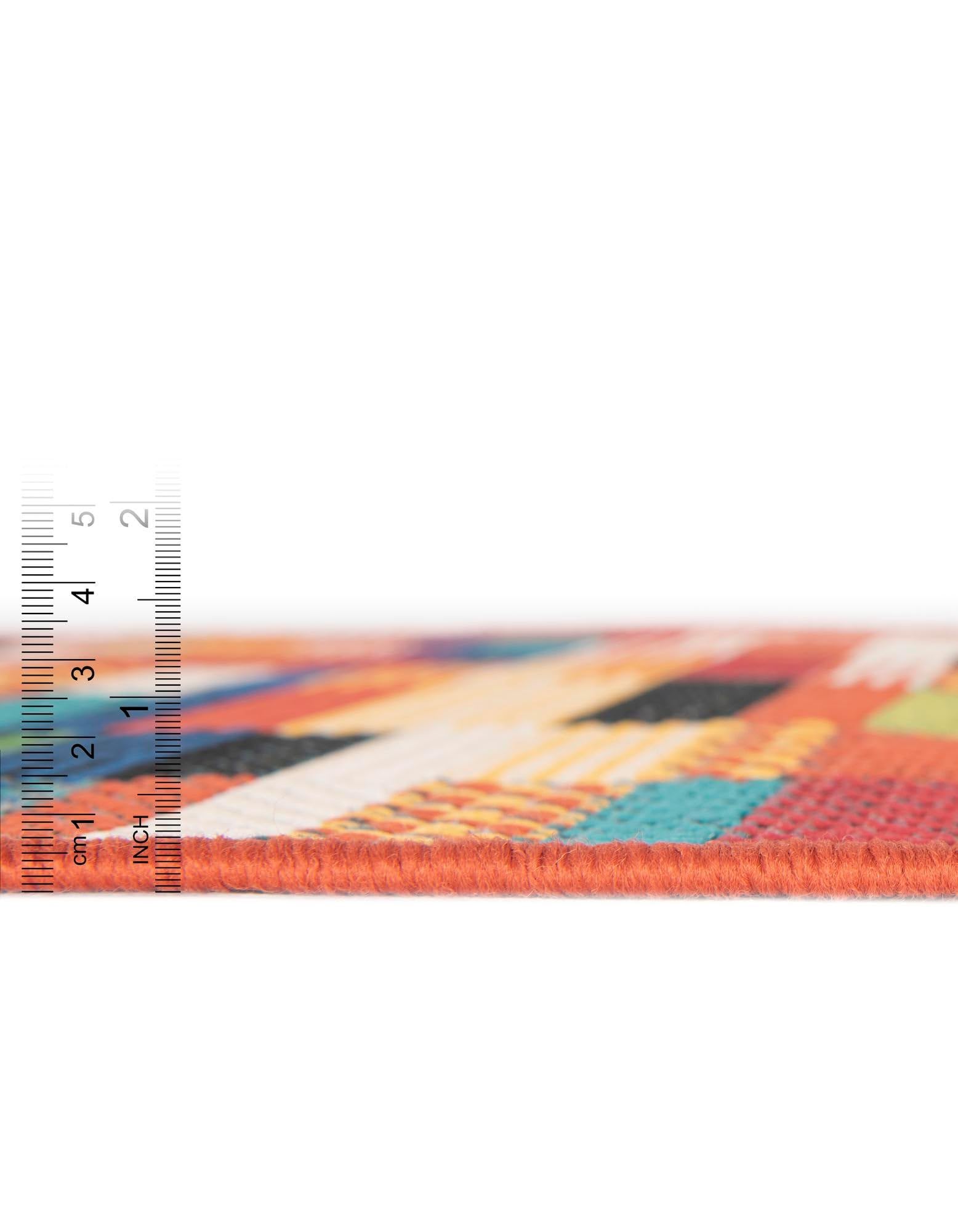 Rugs.com Baja Outdoor Collection Rug – 10 Ft Round Multi Medium-Pile Rug Perfect for Kitchens, Dining Rooms - Image 4