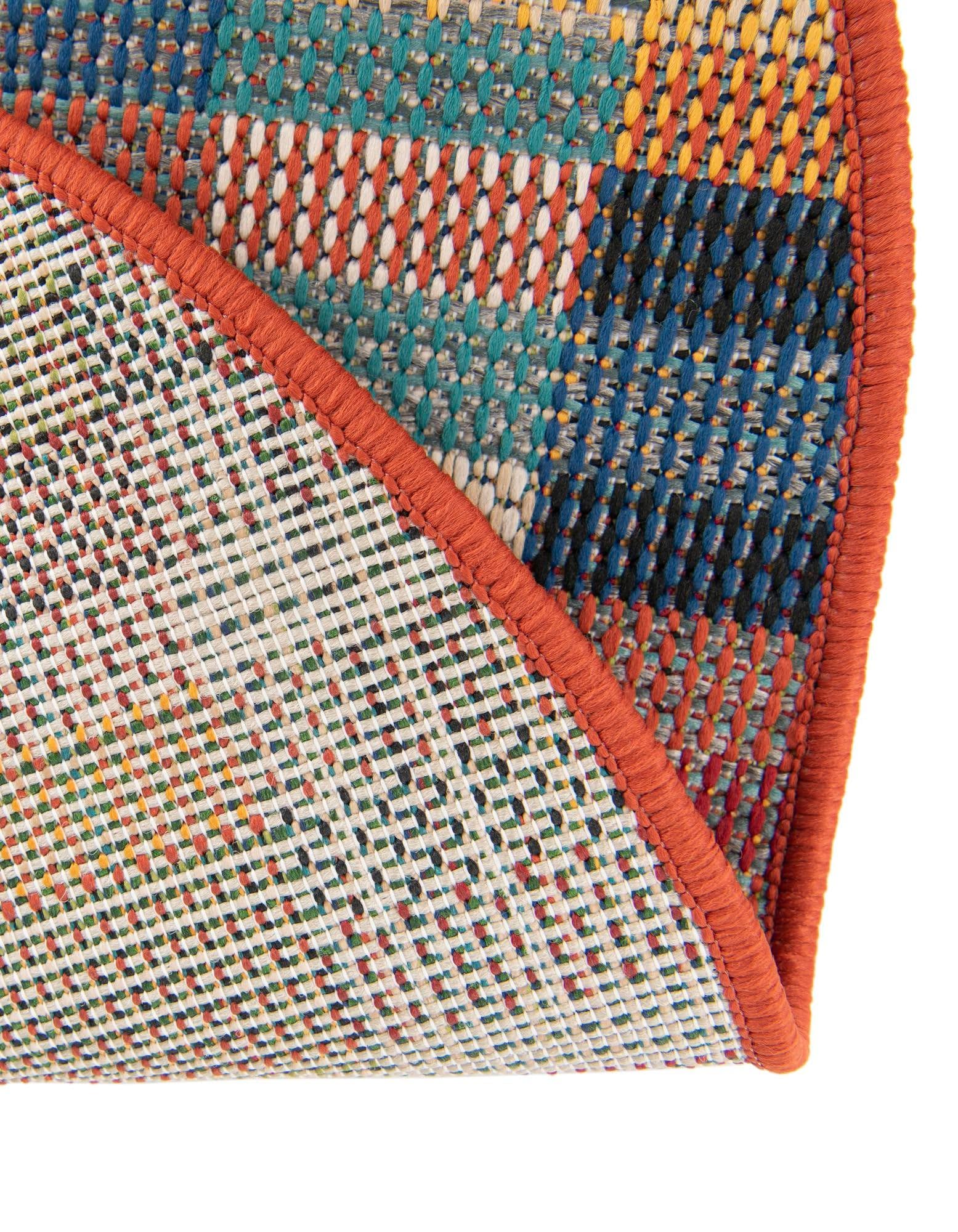 Rugs.com Baja Outdoor Collection Rug – 10 Ft Round Multi Medium-Pile Rug Perfect for Kitchens, Dining Rooms - Image 8