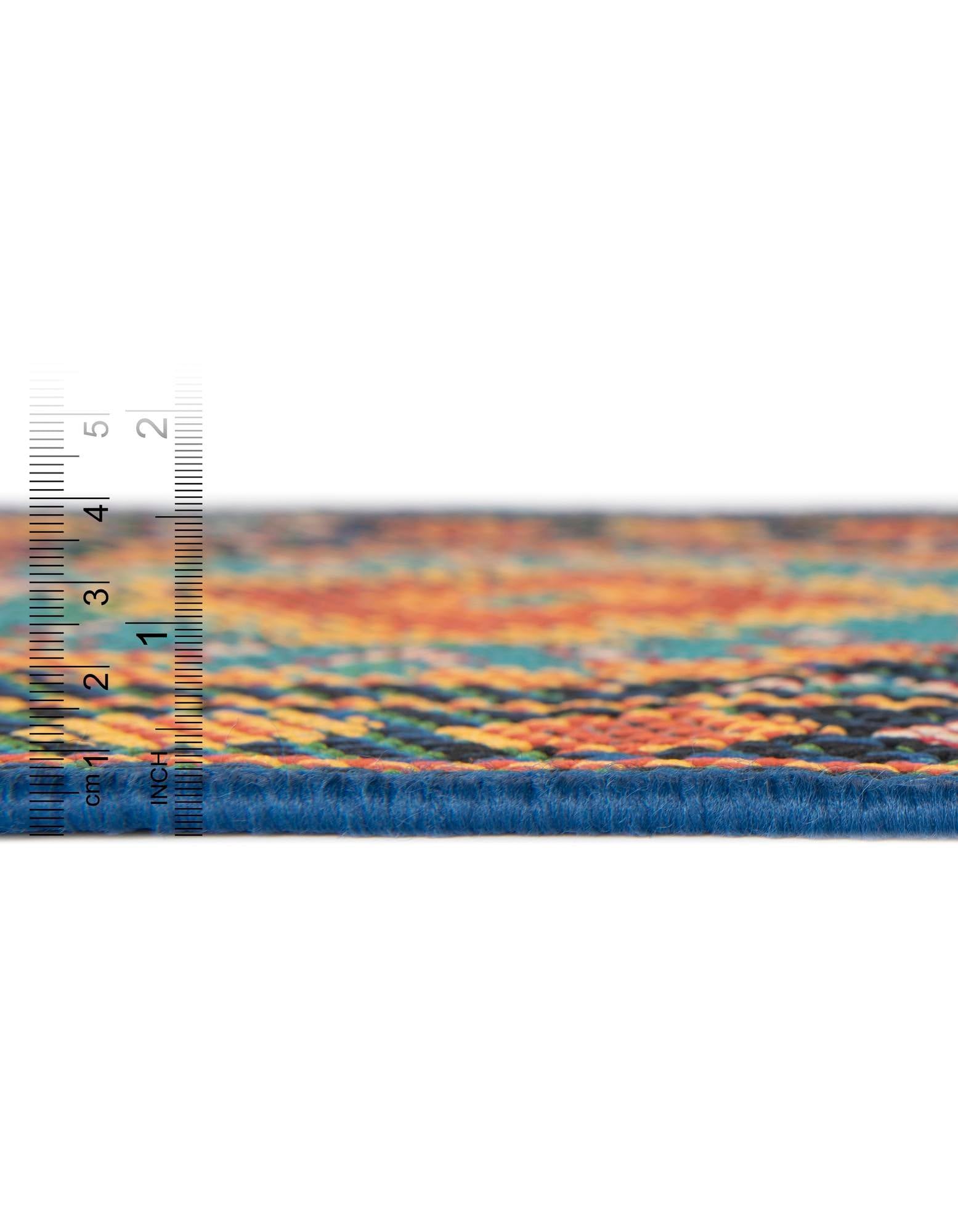 Rugs.com Baja Outdoor Collection Rug – 10 Ft Round Navy Blue Medium-Pile Rug Perfect for Kitchens, Dining Rooms - Image 4