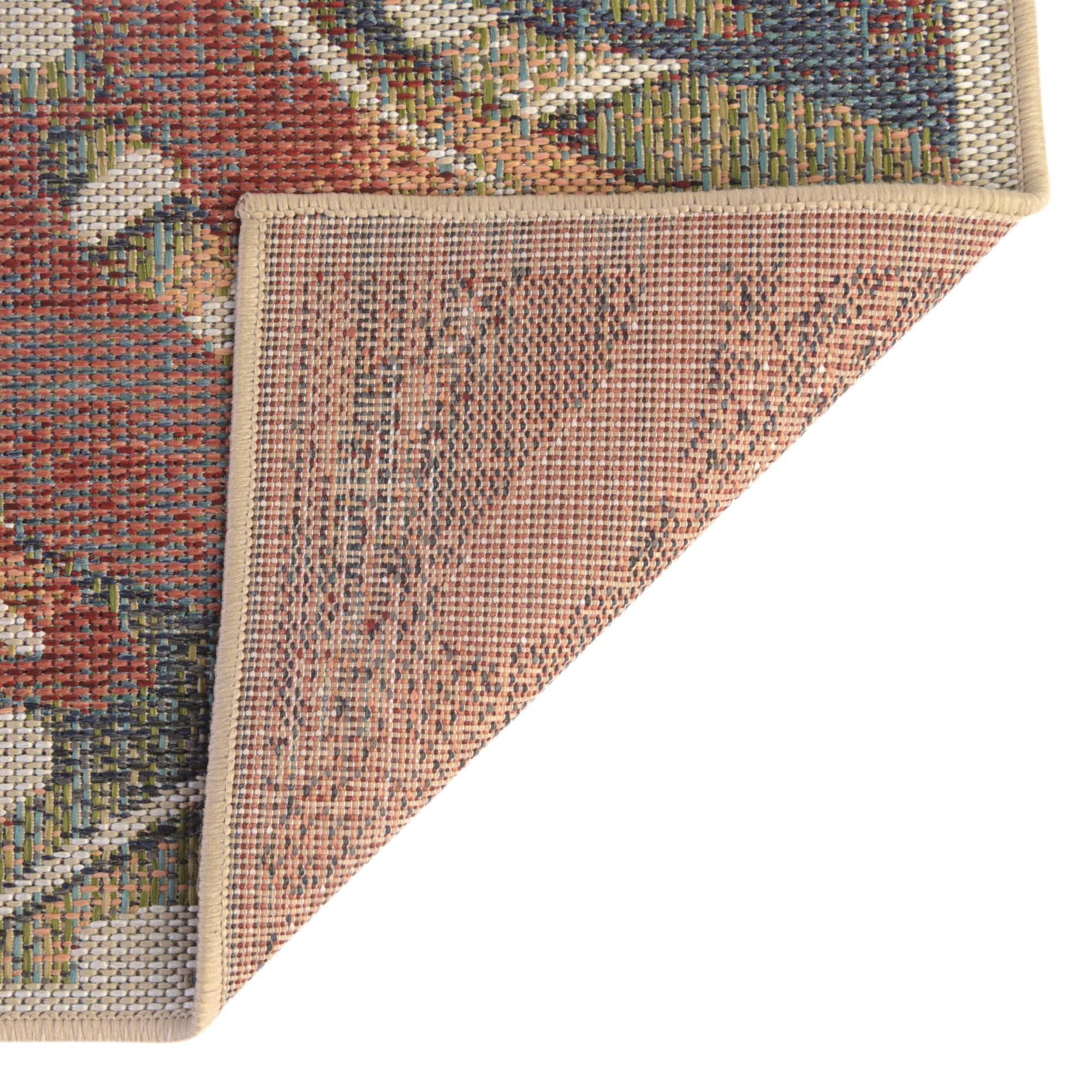 Rugs.com Baja Outdoor Collection Rug – 10 Ft Runner Multi Medium-Pile Rug Perfect for Hallways, Entryways - Image 7