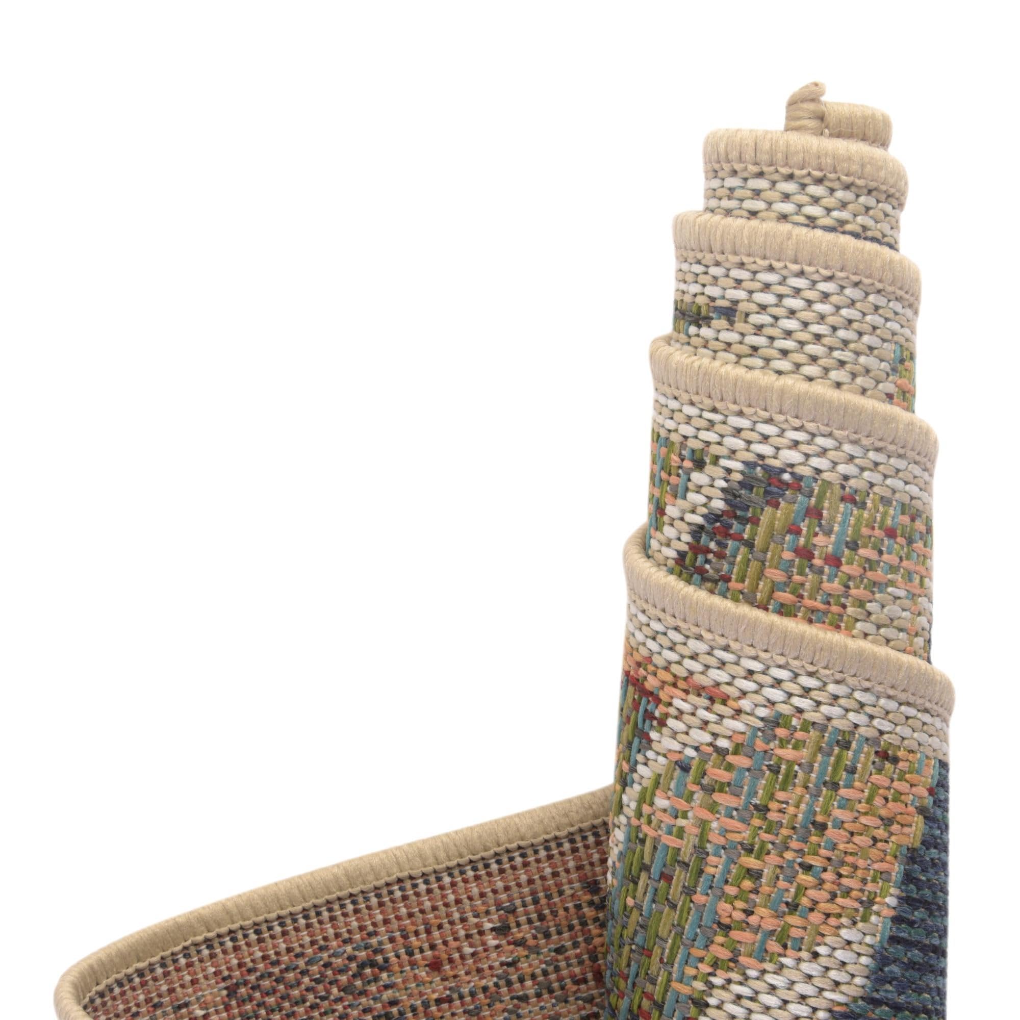 Rugs.com Baja Outdoor Collection Rug – 10 Ft Runner Multi Medium-Pile Rug Perfect for Hallways, Entryways - Image 9