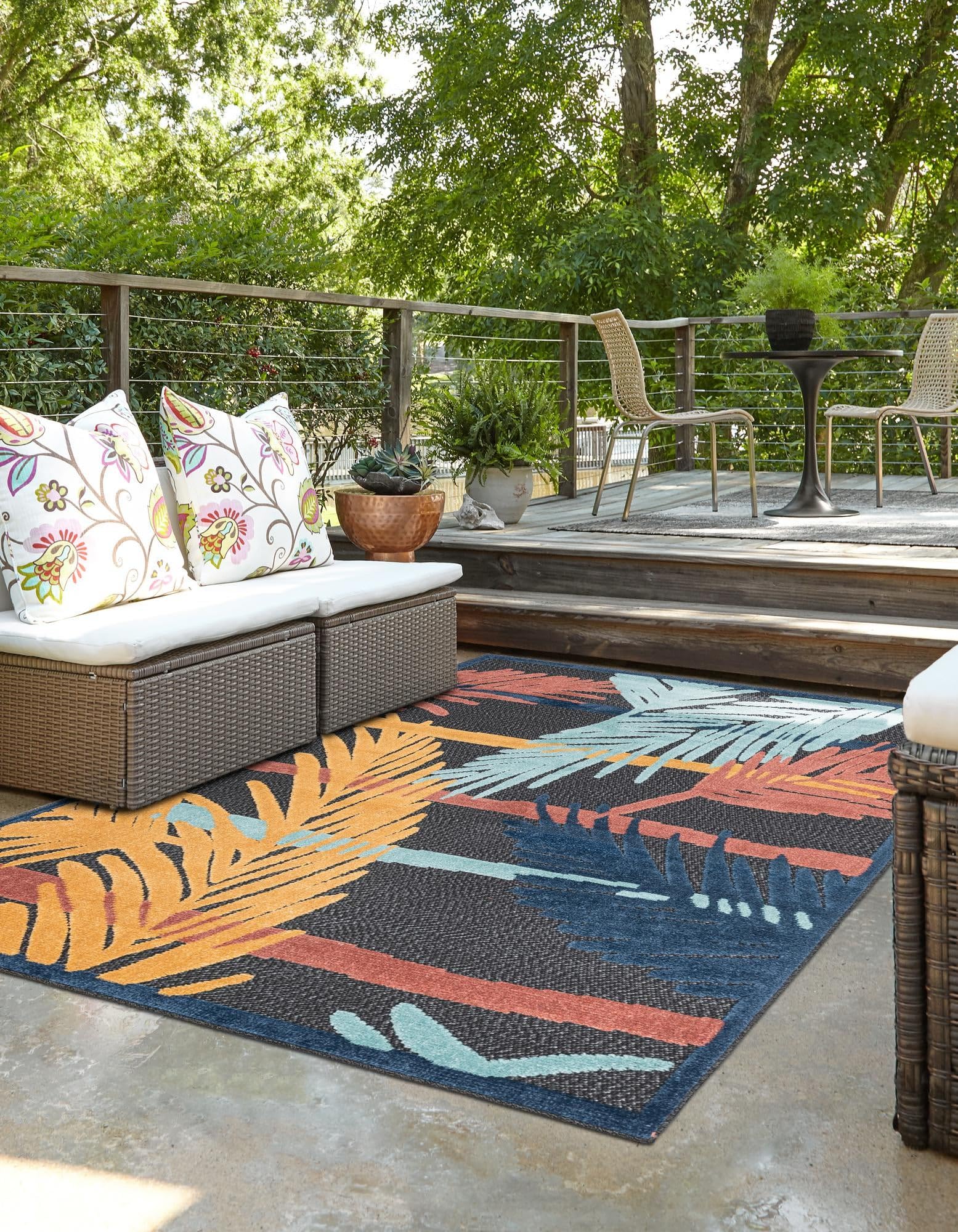 Rugs.com Belize Outdoor Collection Rug – 5x8 Charcoal Flatweave-Pile Rug Perfect for Bedrooms, Dining Rooms, Living Rooms - Image 4