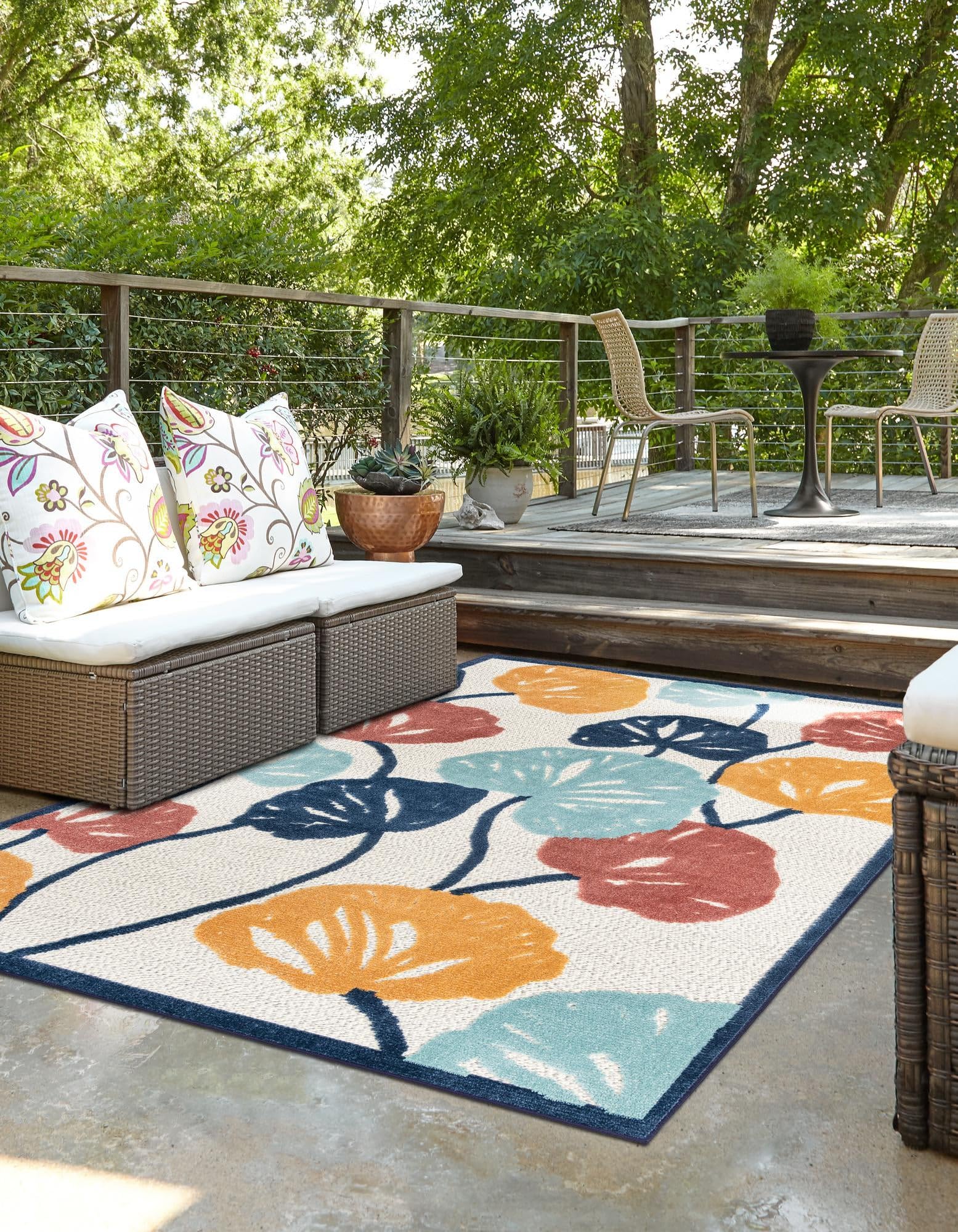 Rugs.com Belize Outdoor Collection Rug – 5x8 Ivory Flatweave-Pile Rug Perfect for Bedrooms, Dining Rooms, Living Rooms - Image 3