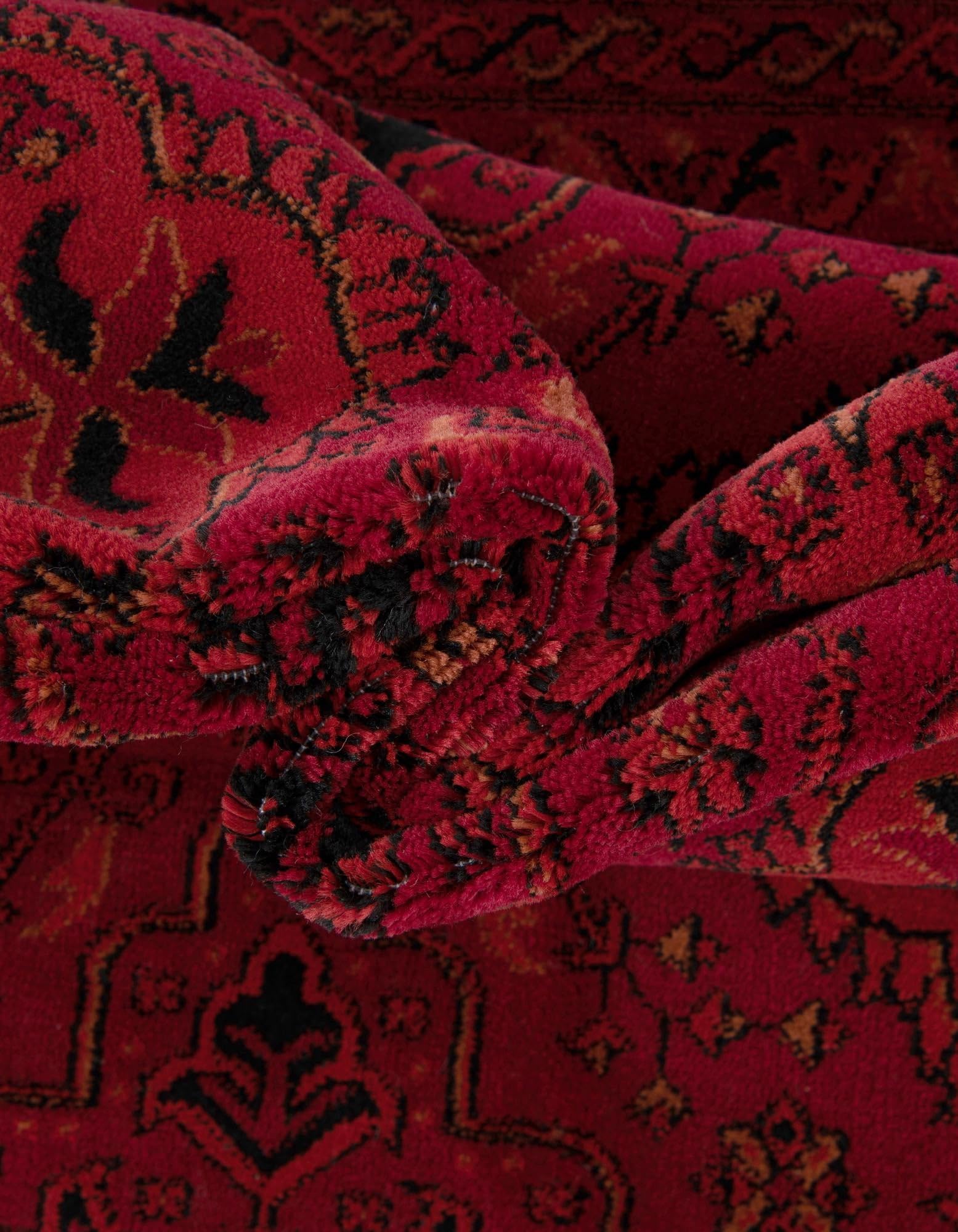 Rugs.com Bokhara Collection Rug – 3 Ft Round Red Medium-Pile Rug Perfect for Kitchens, Dining Rooms - Image 7