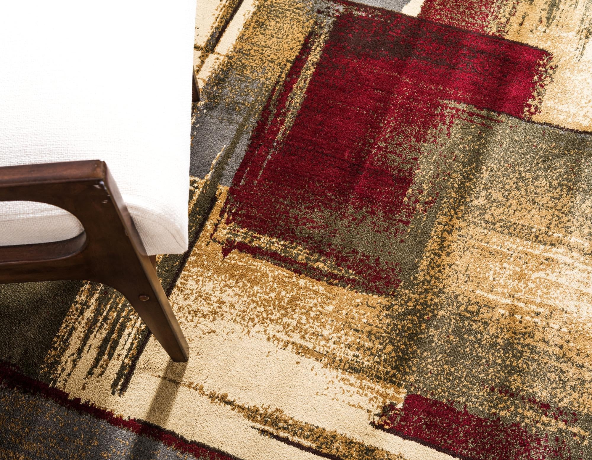 Rugs.com Cafe Collection Rug – 6 Ft Runner Multi Medium-Pile Rug Perfect for Hallways, Entryways - Image 5