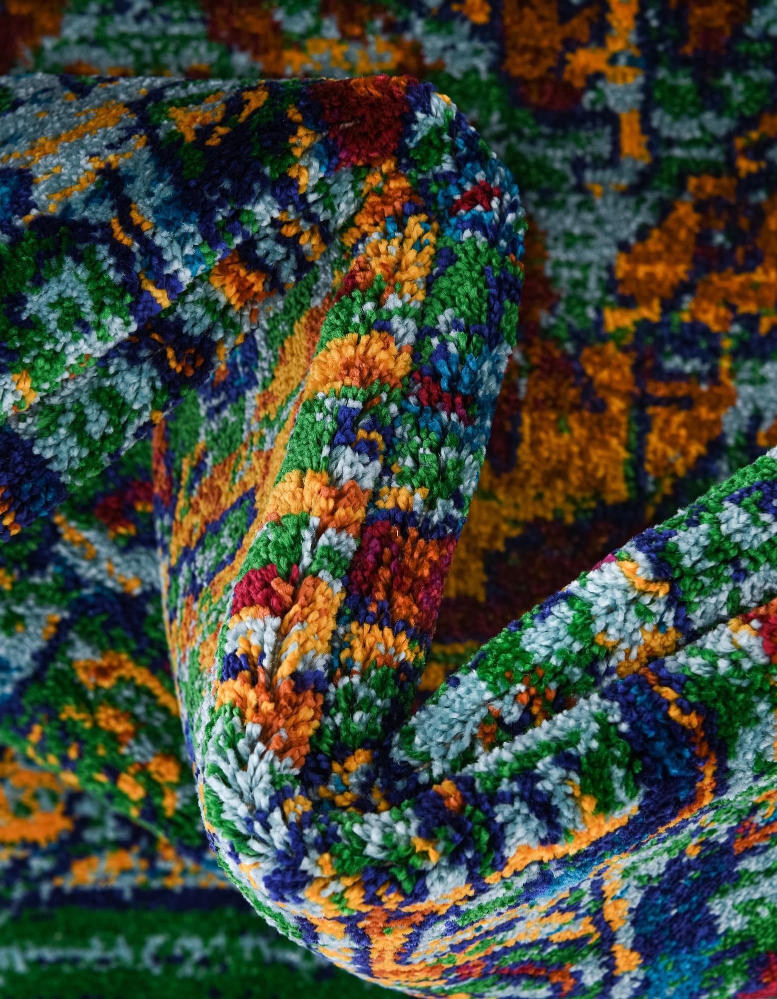 Rugs.com Calypso Collection Rug – 12 Ft Runner Green Medium-Pile Rug Perfect for Hallways, Entryways - Image 8