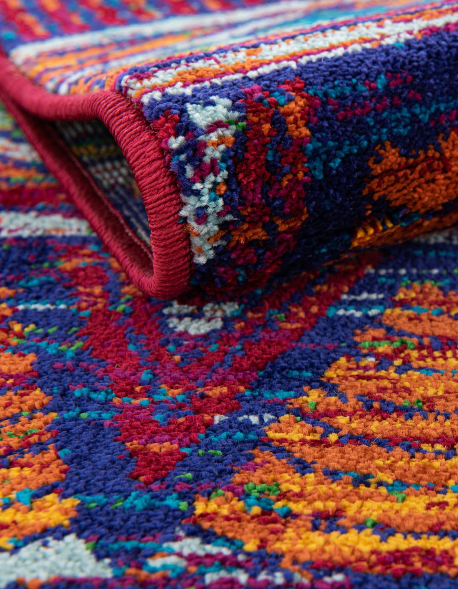 Rugs.com Calypso Collection Rug – 4 Ft Round Multi Medium-Pile Rug Perfect for Kitchens, Dining Rooms - Image 7