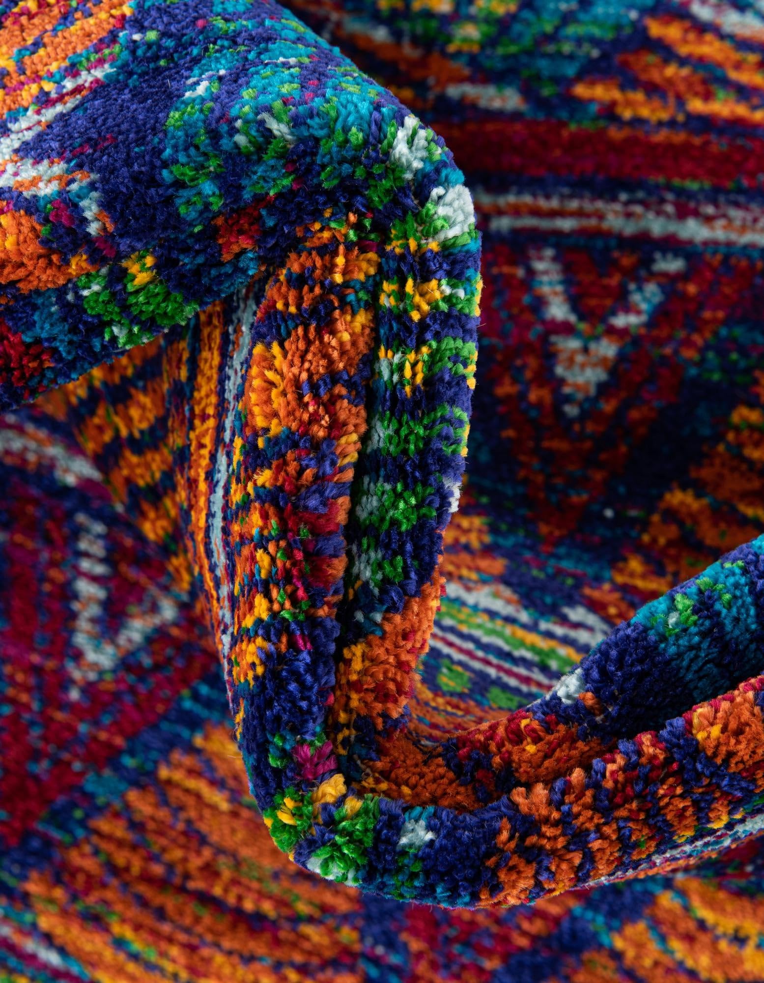 Rugs.com Calypso Collection Rug – 4 Ft Round Multi Medium-Pile Rug Perfect for Kitchens, Dining Rooms - Image 9