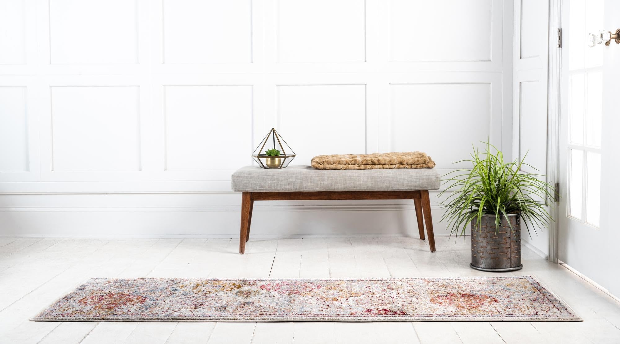 Rugs.com Charlotte Collection Rug – 12 Ft Runner Beige Low-Pile Rug Perfect for Hallways, Entryways - Image 9