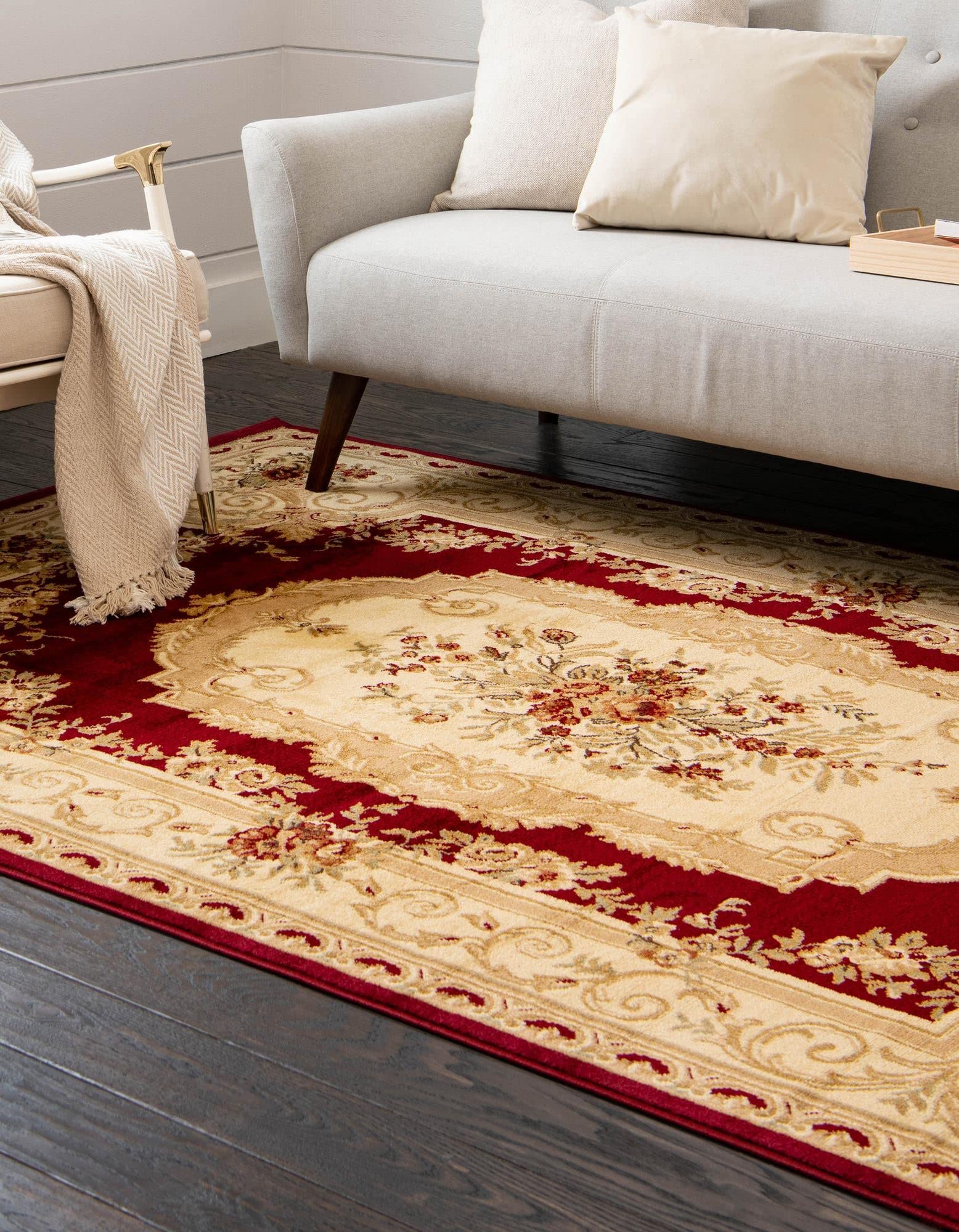 Rugs.com Chateau Collection Rug – 10' x 16' Red Medium Rug Perfect for Living Rooms, Large Dining Rooms, Open Floorplans - Image 5