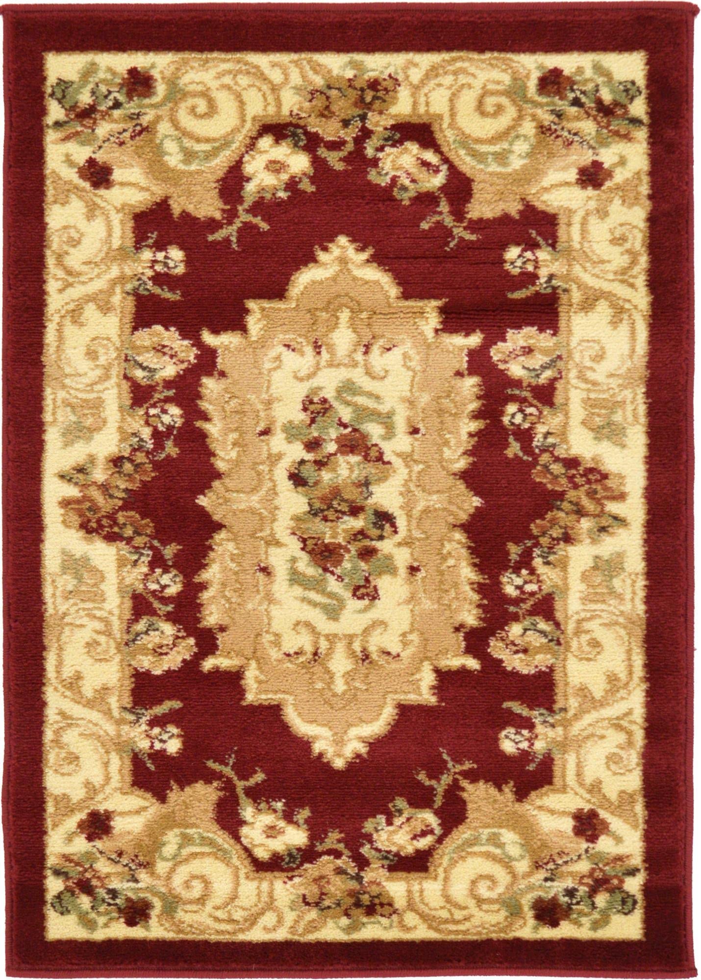 Rugs.com Chateau Collection Rug – 2' x 3' Red Medium Rug Perfect for Entryways, Kitchens, Breakfast Nooks, Accent Pieces - Image 3