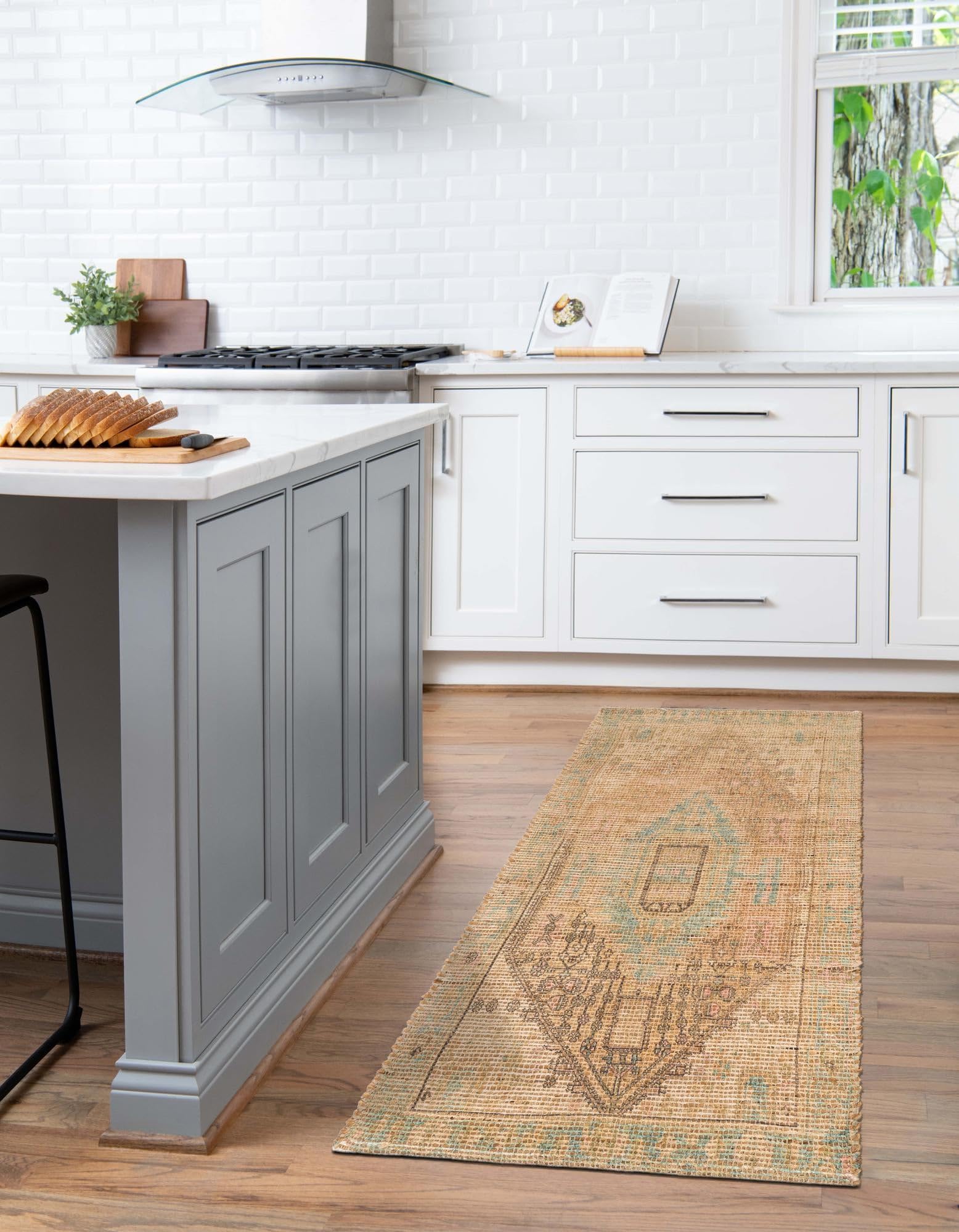 Rugs.com Chenille Jute Collection Rug – 6 Ft Runner Khaki and Ivory Medium-Pile Rug Perfect for Hallways, Entryways - Image 6