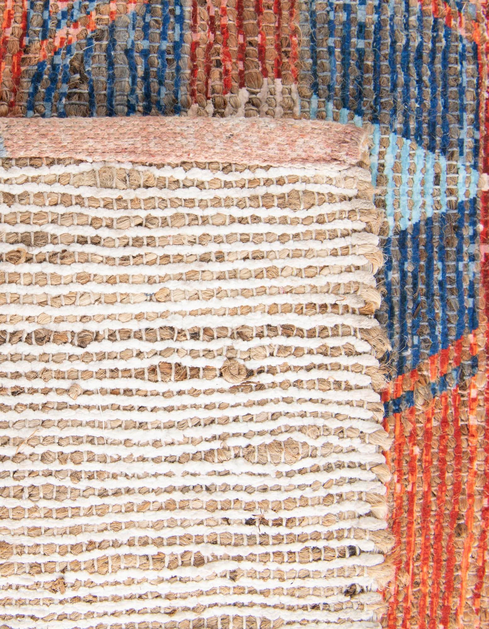 Rugs.com Chenille Jute Collection Rug – 8 Ft Square Rust Red Medium-Pile Rug Perfect for Living Rooms, Kitchens, Entryways - Image 7