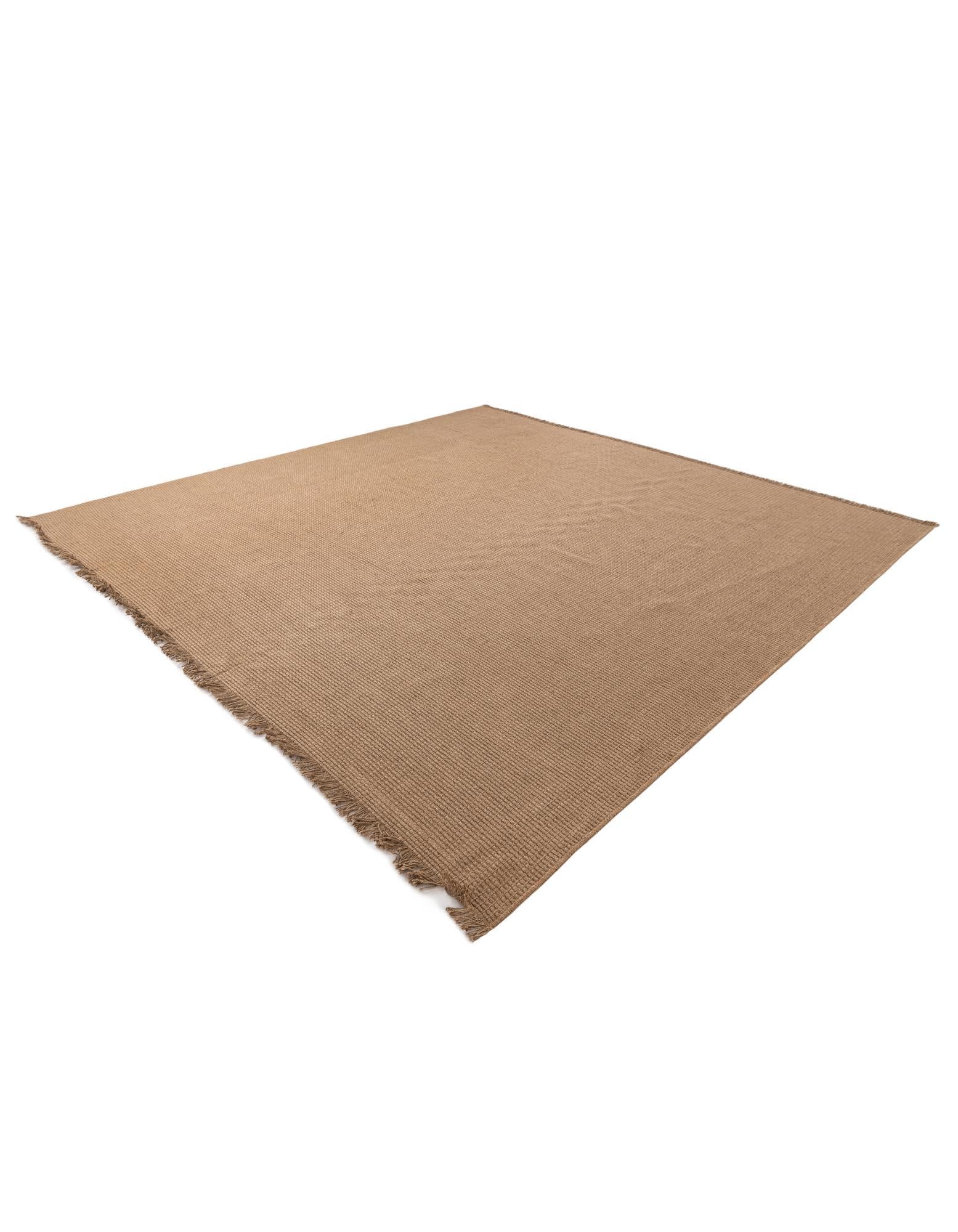 Rugs.com Cottage Farm Collection Rug – 10 Ft Square Natural Flatweave-Pile Rug Perfect for Living Rooms, Kitchens, Entryways - Image 4