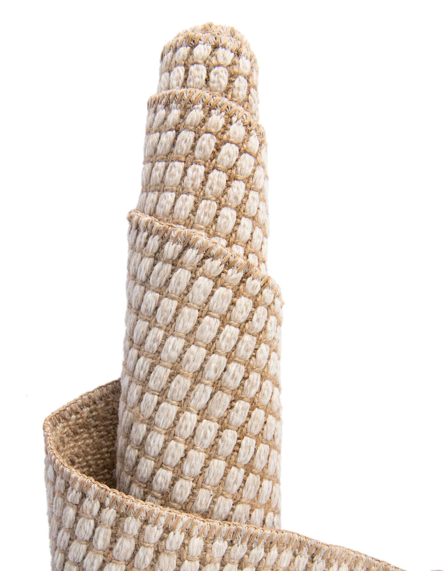 Rugs.com Cottage Farm Collection Rug – 8 Ft Square Ivory Flatweave-Pile Rug Perfect for Living Rooms, Kitchens, Entryways - Image 8