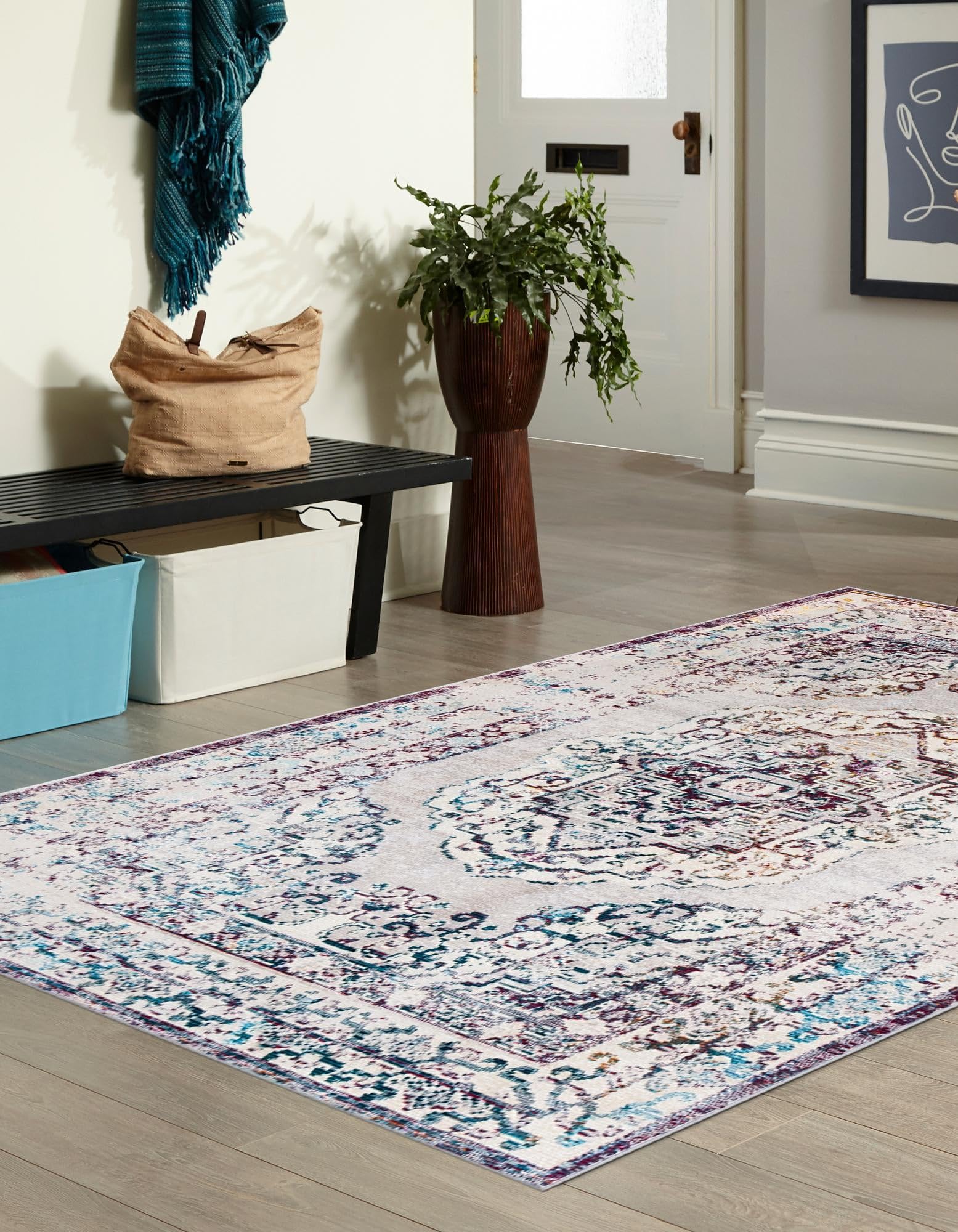 Rugs.com Downtown Collection Rug – 5x8 Multi Medium-Pile Rug Perfect for Bedrooms, Dining Rooms, Living Rooms - Image 7