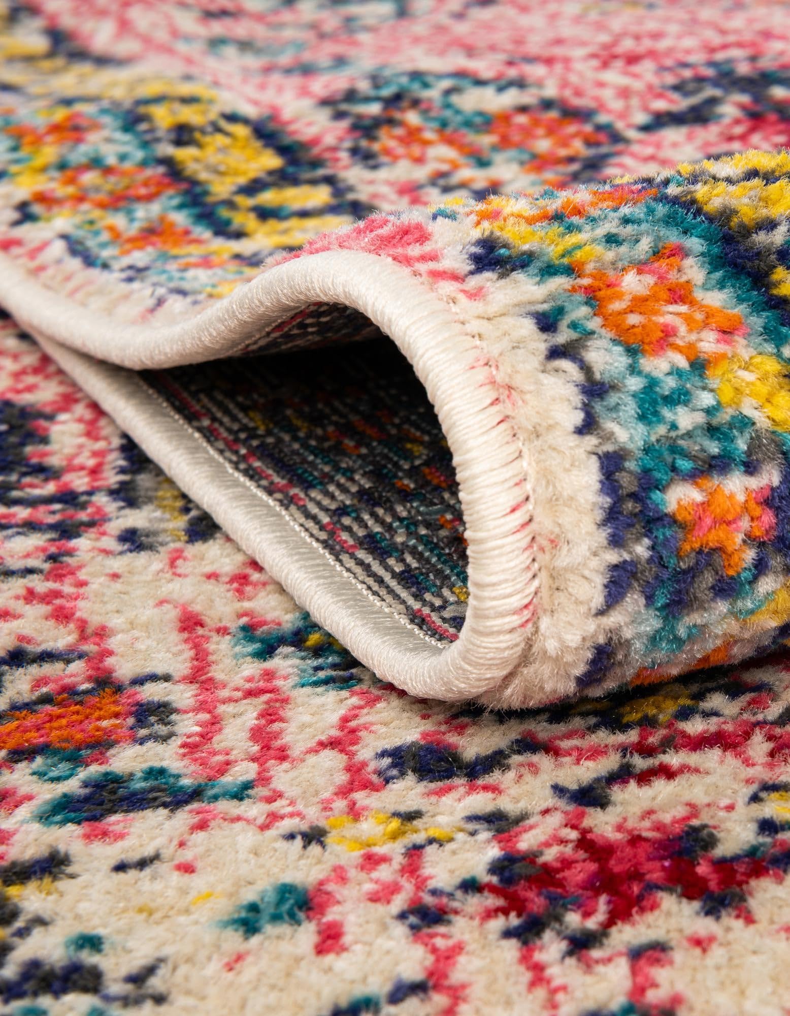 Rugs.com El Paso Collection Rug – 12 Ft Runner Pink Medium-Pile Rug Perfect for Hallways, Entryways - Image 7