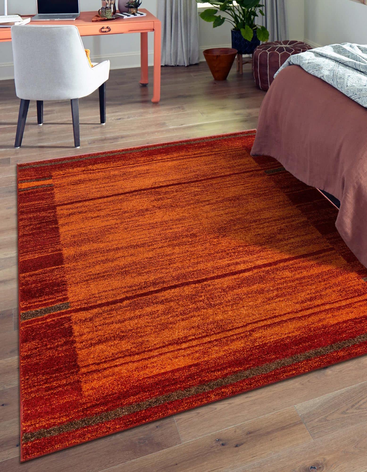 Rugs.com Equinox Collection Rug – 10x13 Terracotta Low-Pile Rug Perfect for Living Rooms, Large Dining Rooms, Open Floorplans - Image 3