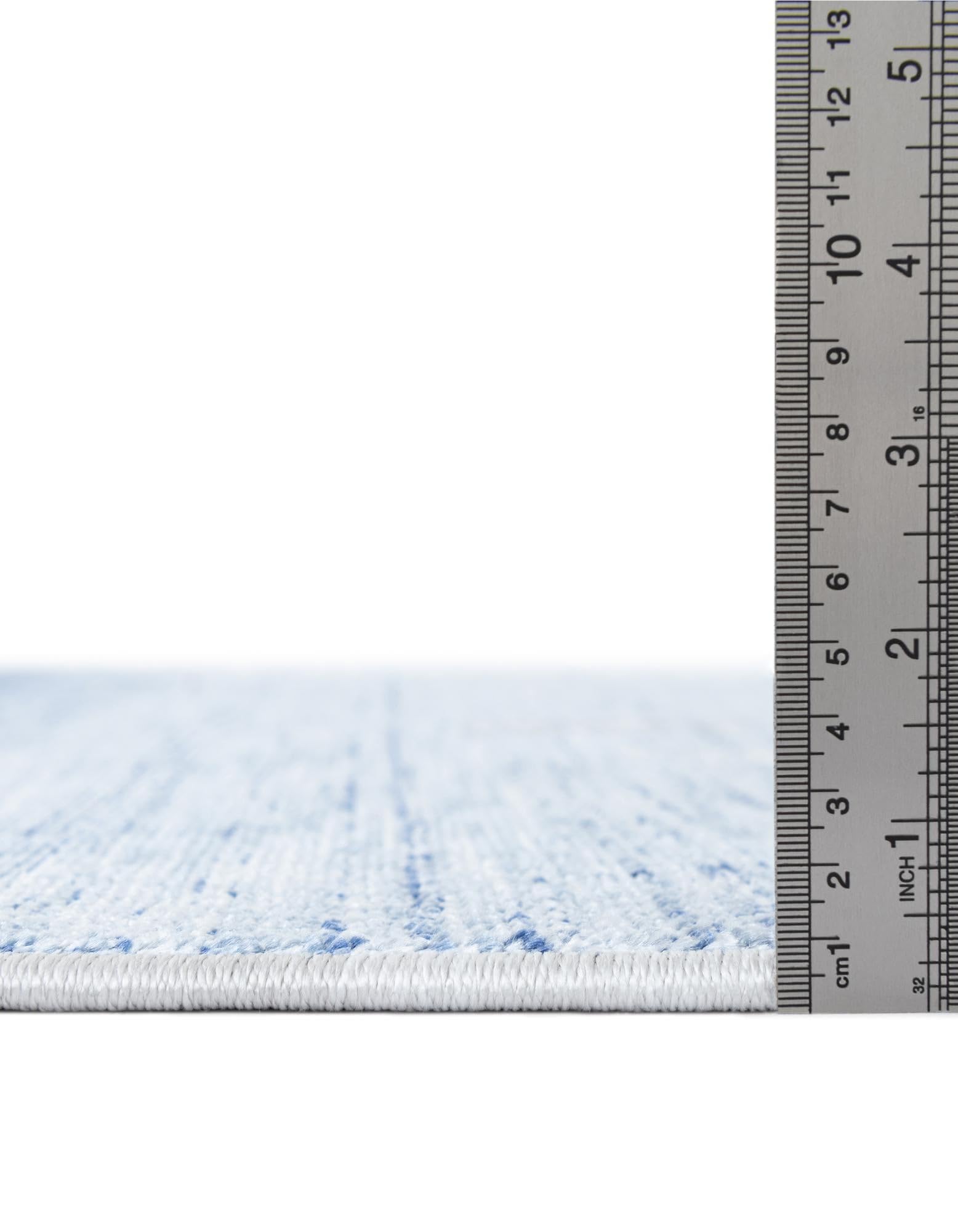 Rugs.com Gabbeh Collection Rug – 10 Ft Runner Blue Gray Medium-Pile Rug Perfect for Hallways, Entryways - Image 4