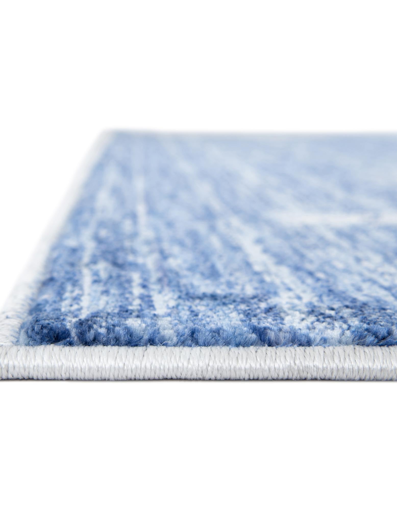 Rugs.com Gabbeh Collection Rug – 10 Ft Runner Blue Gray Medium-Pile Rug Perfect for Hallways, Entryways - Image 6