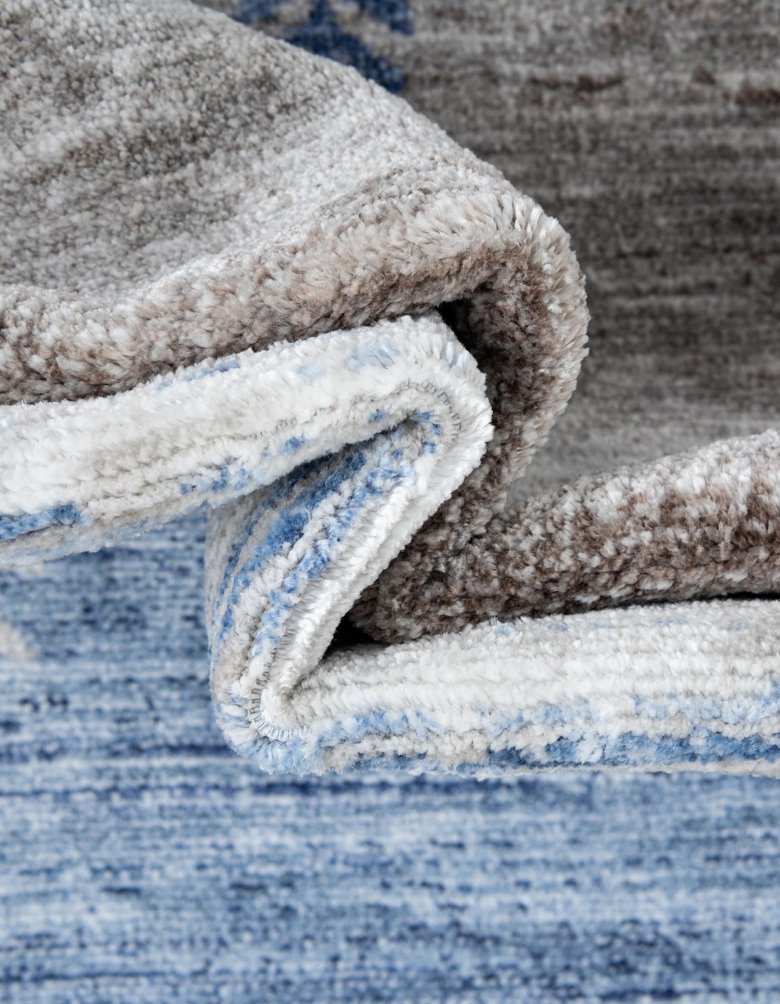 Rugs.com Gabbeh Collection Rug – 10 Ft Runner Blue Gray Medium-Pile Rug Perfect for Hallways, Entryways - Image 7