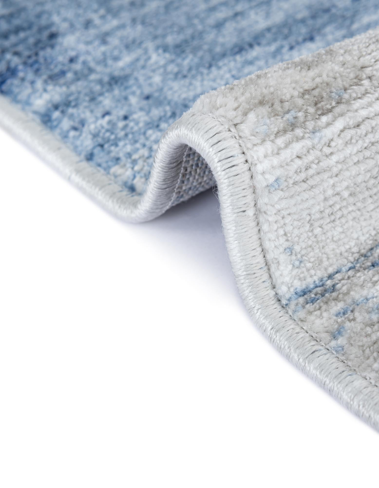 Rugs.com Gabbeh Collection Rug – 10 Ft Runner Blue Gray Medium-Pile Rug Perfect for Hallways, Entryways - Image 9