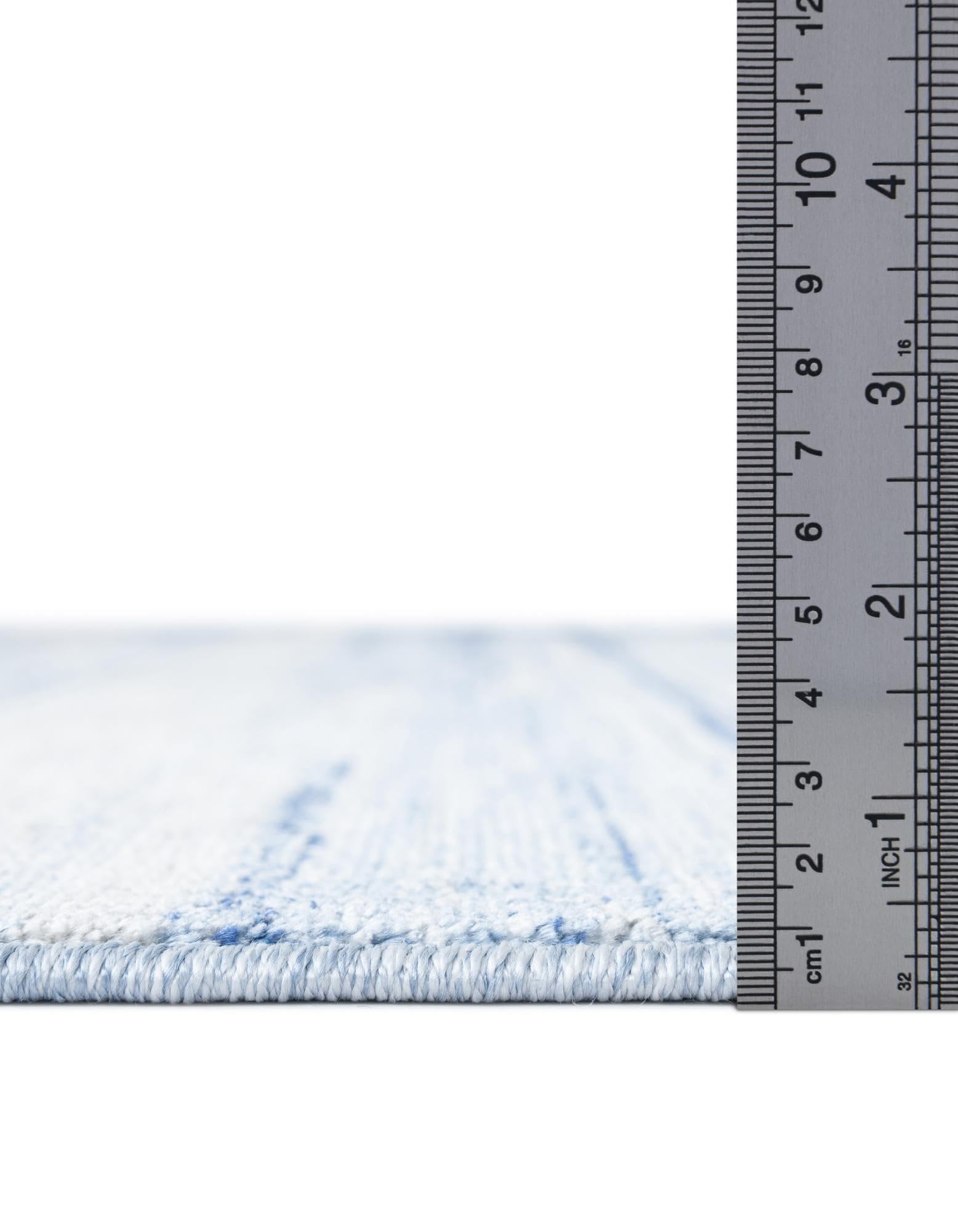 Rugs.com Gabbeh Collection Rug – 10 Ft Runner Blue Ivory Medium-Pile Rug Perfect for Hallways, Entryways - Image 3