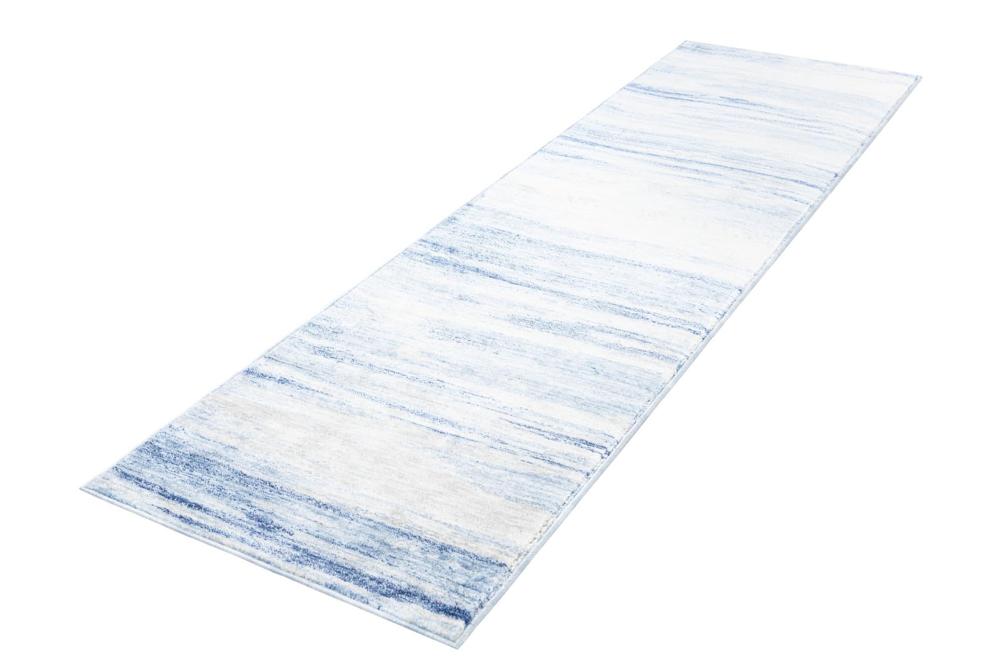 Rugs.com Gabbeh Collection Rug – 10 Ft Runner Blue Ivory Medium-Pile Rug Perfect for Hallways, Entryways - Image 4