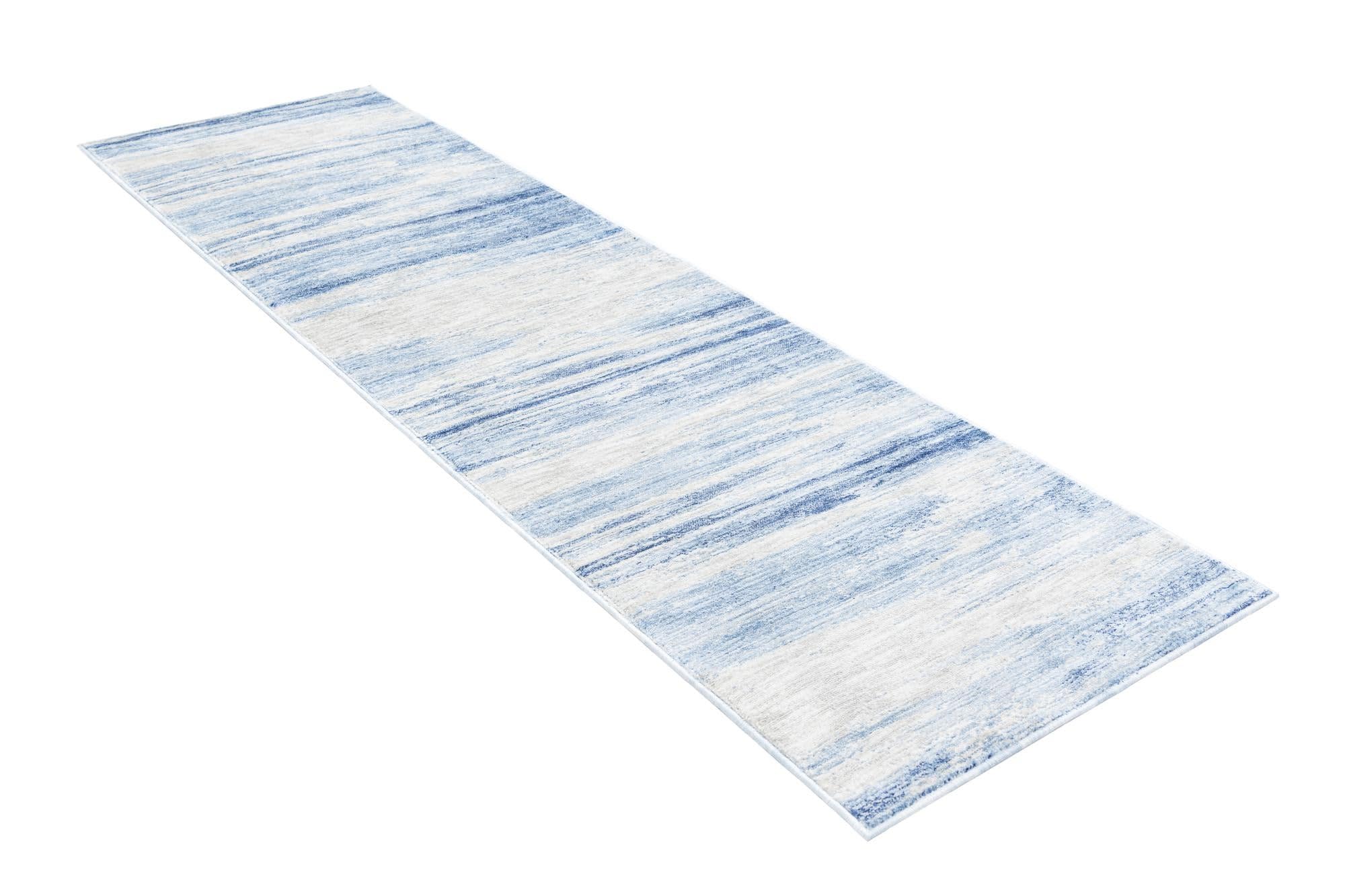 Rugs.com Gabbeh Collection Rug – 10 Ft Runner Blue Ivory Medium-Pile Rug Perfect for Hallways, Entryways - Image 5