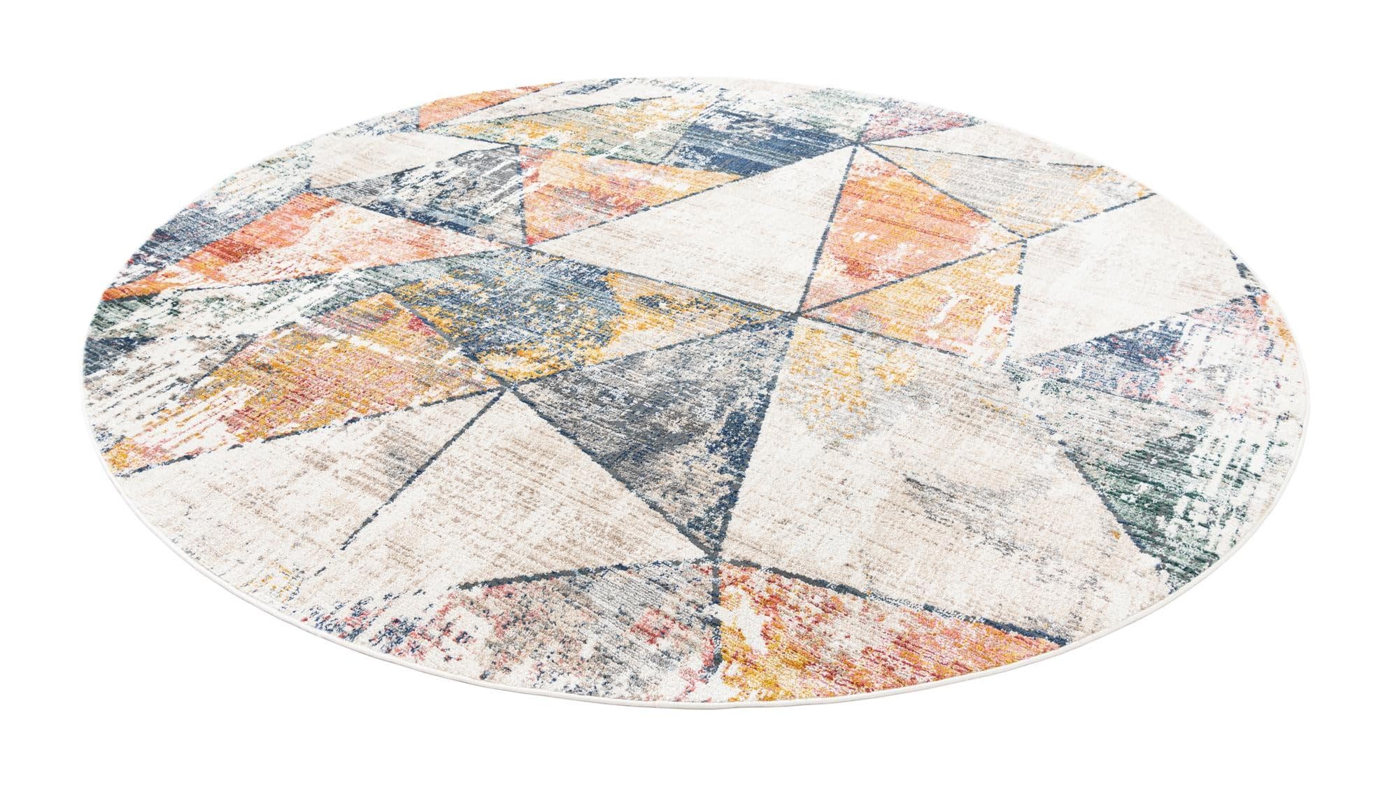 Rugs.com Gemstone Collection Rug – 10 Ft Round Multi Medium-Pile Rug Perfect for Kitchens, Dining Rooms - Image 3