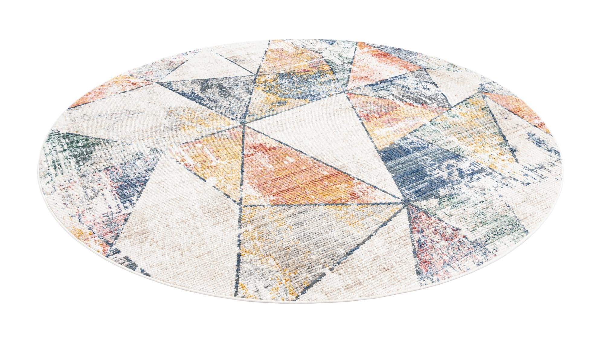 Rugs.com Gemstone Collection Rug – 10 Ft Round Multi Medium-Pile Rug Perfect for Kitchens, Dining Rooms - Image 4