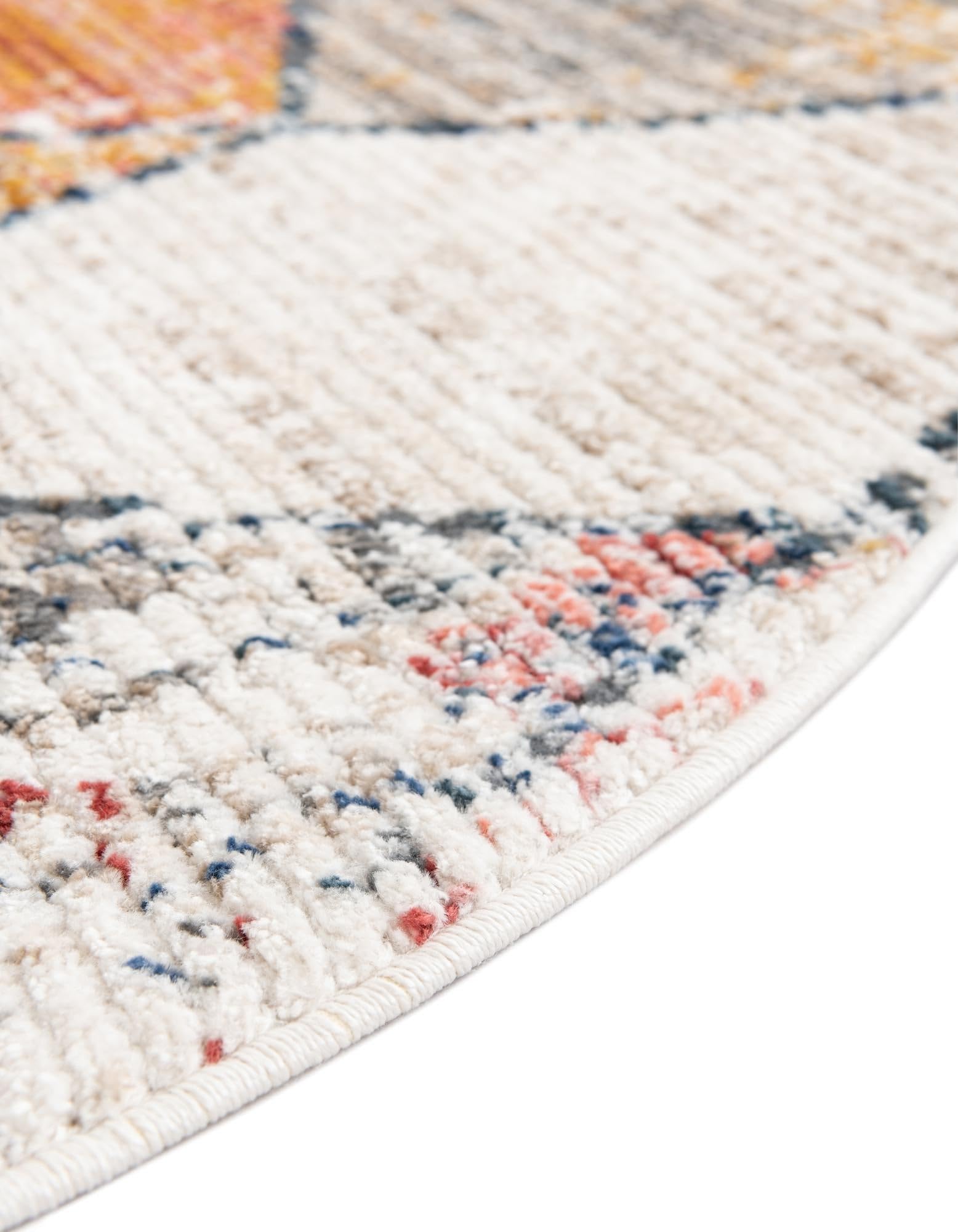 Rugs.com Gemstone Collection Rug – 10 Ft Round Multi Medium-Pile Rug Perfect for Kitchens, Dining Rooms - Image 6